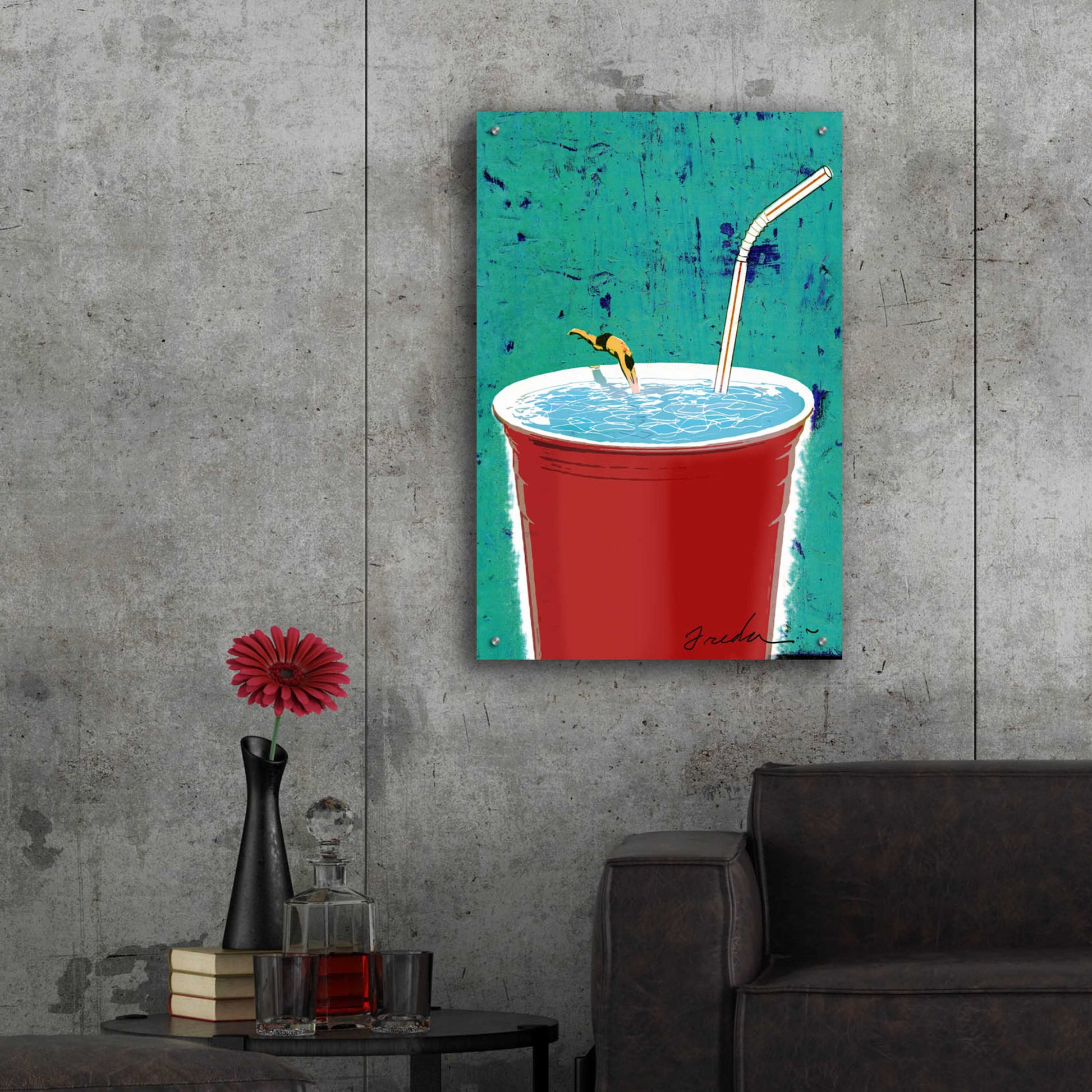 Epic Art 'Big Drink' by Anthony Freda, Acrylic Glass Wall Art,24x36