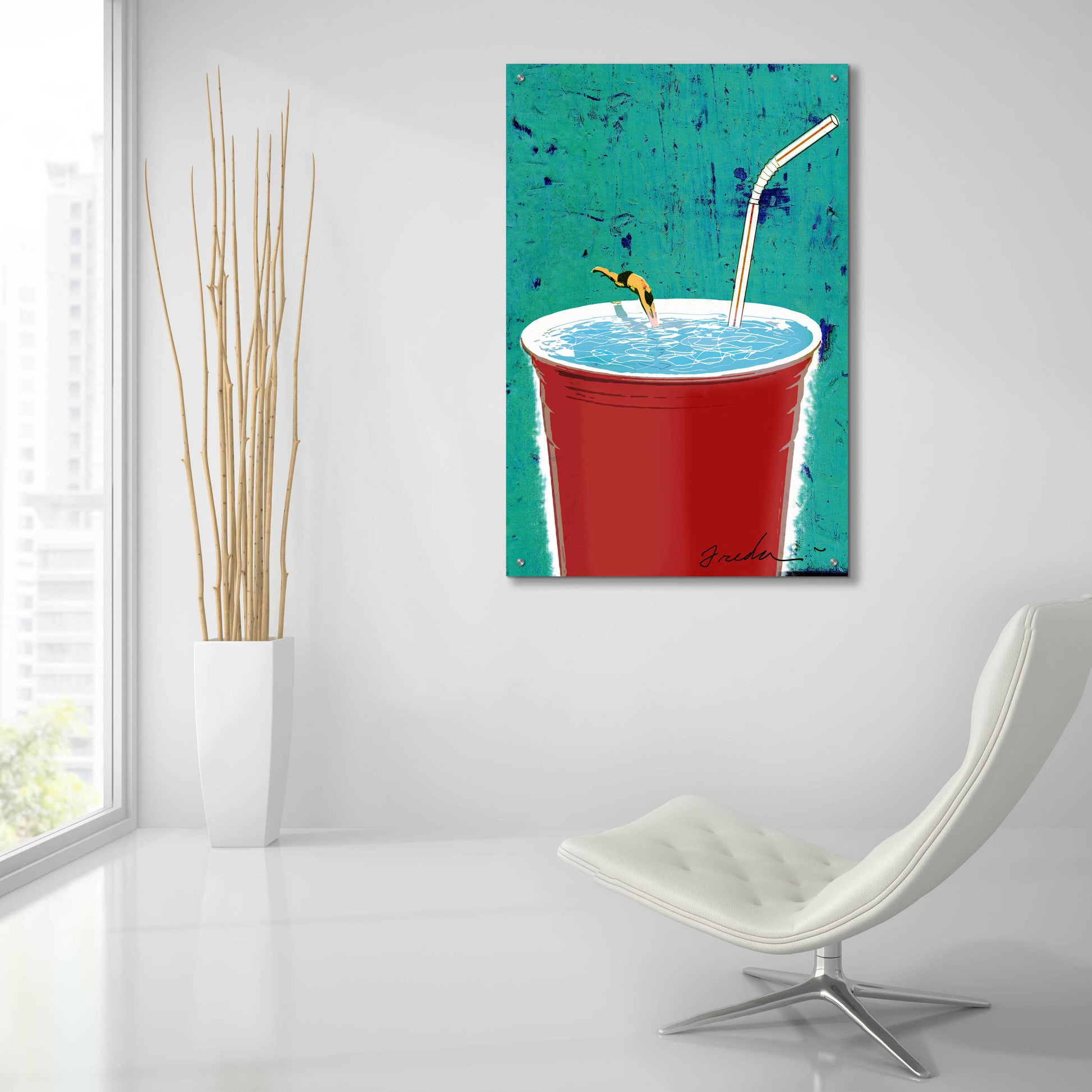 Epic Art 'Big Drink' by Anthony Freda, Acrylic Glass Wall Art,24x36