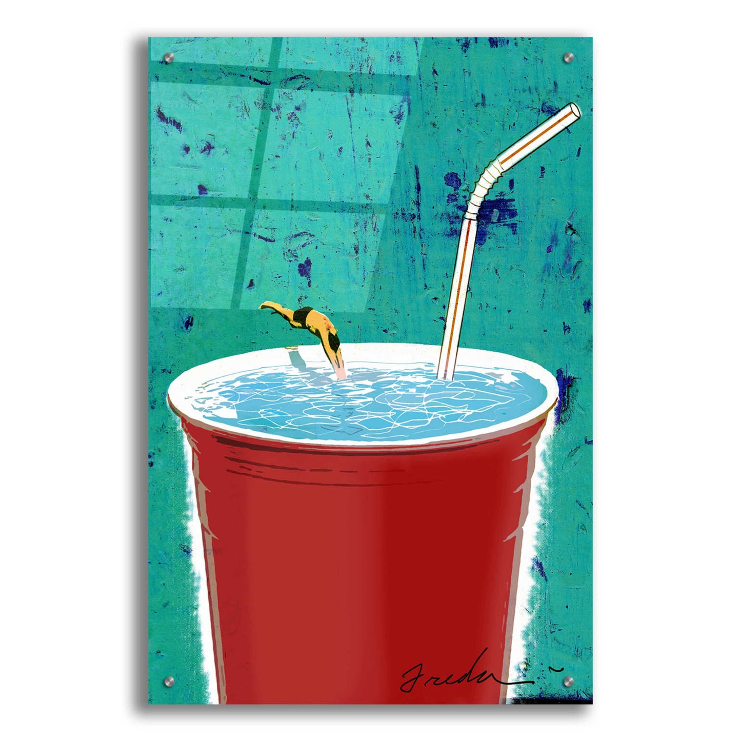 Epic Art 'Big Drink' by Anthony Freda, Acrylic Glass Wall Art,24x36