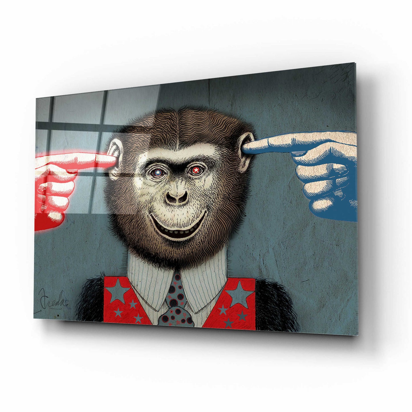 Epic Art 'Monkey' by Anthony Freda, Acrylic Glass Wall Art,16x12