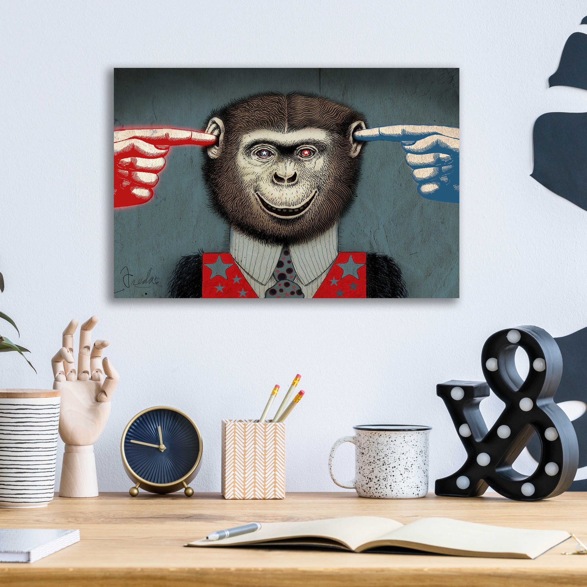 Epic Art 'Monkey' by Anthony Freda, Acrylic Glass Wall Art,16x12