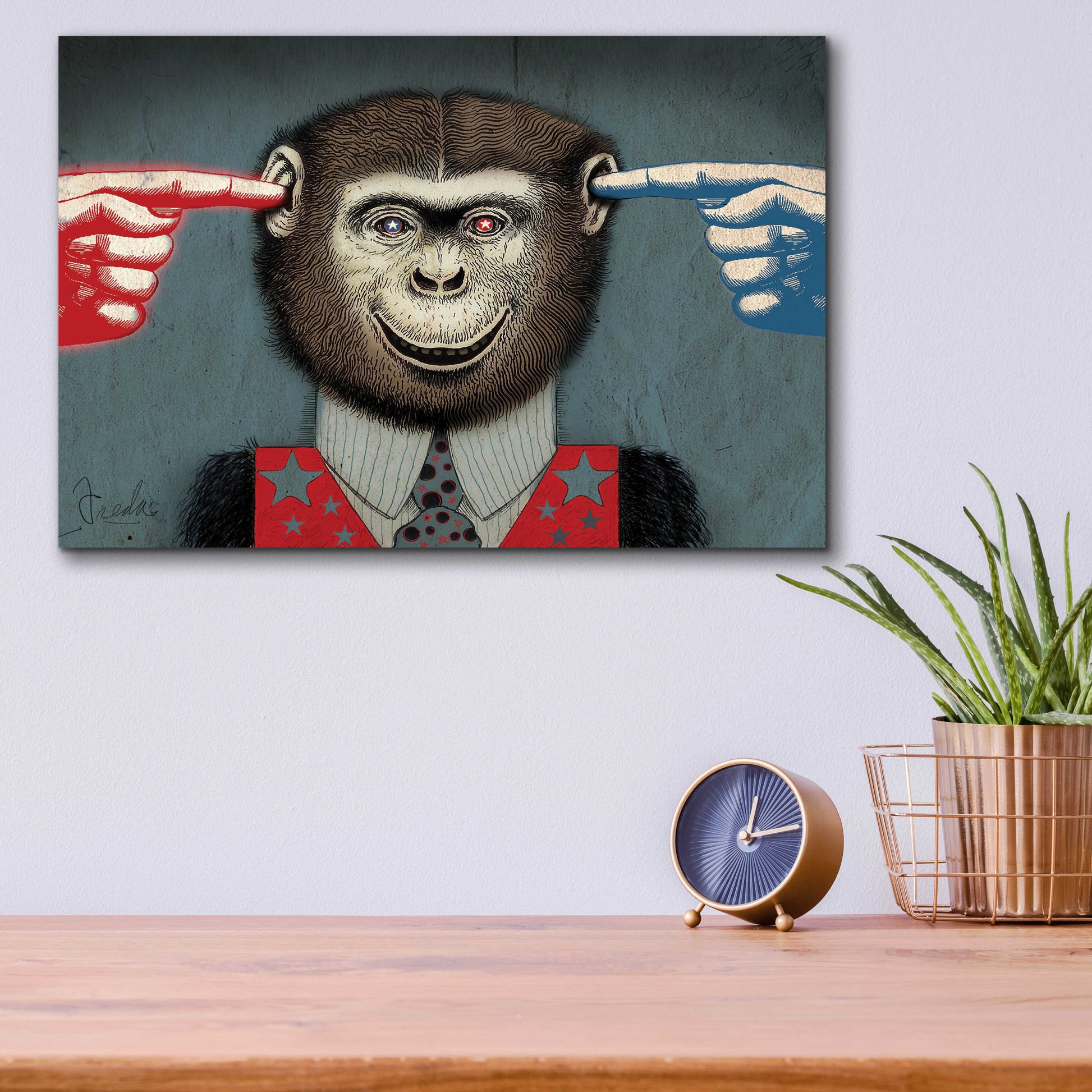 Epic Art 'Monkey' by Anthony Freda, Acrylic Glass Wall Art,16x12