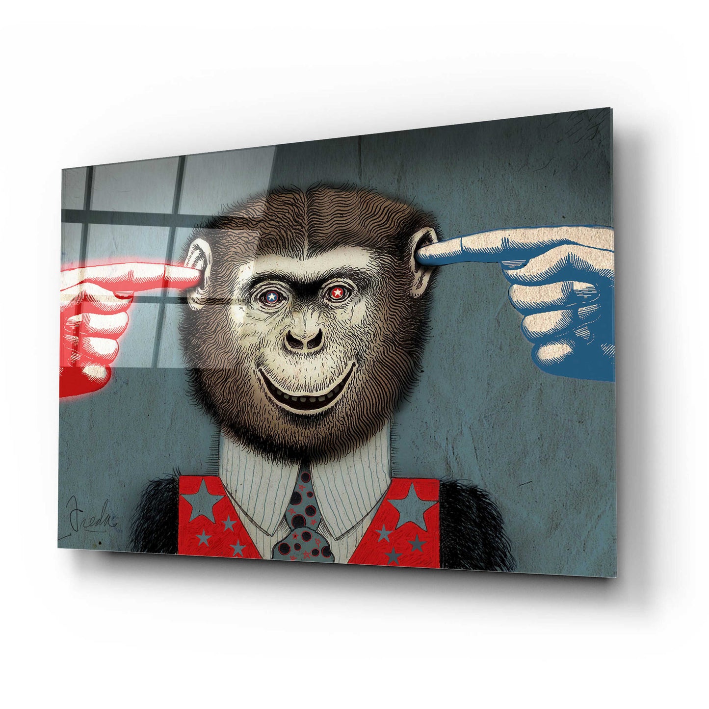 Epic Art 'Monkey' by Anthony Freda, Acrylic Glass Wall Art,24x16