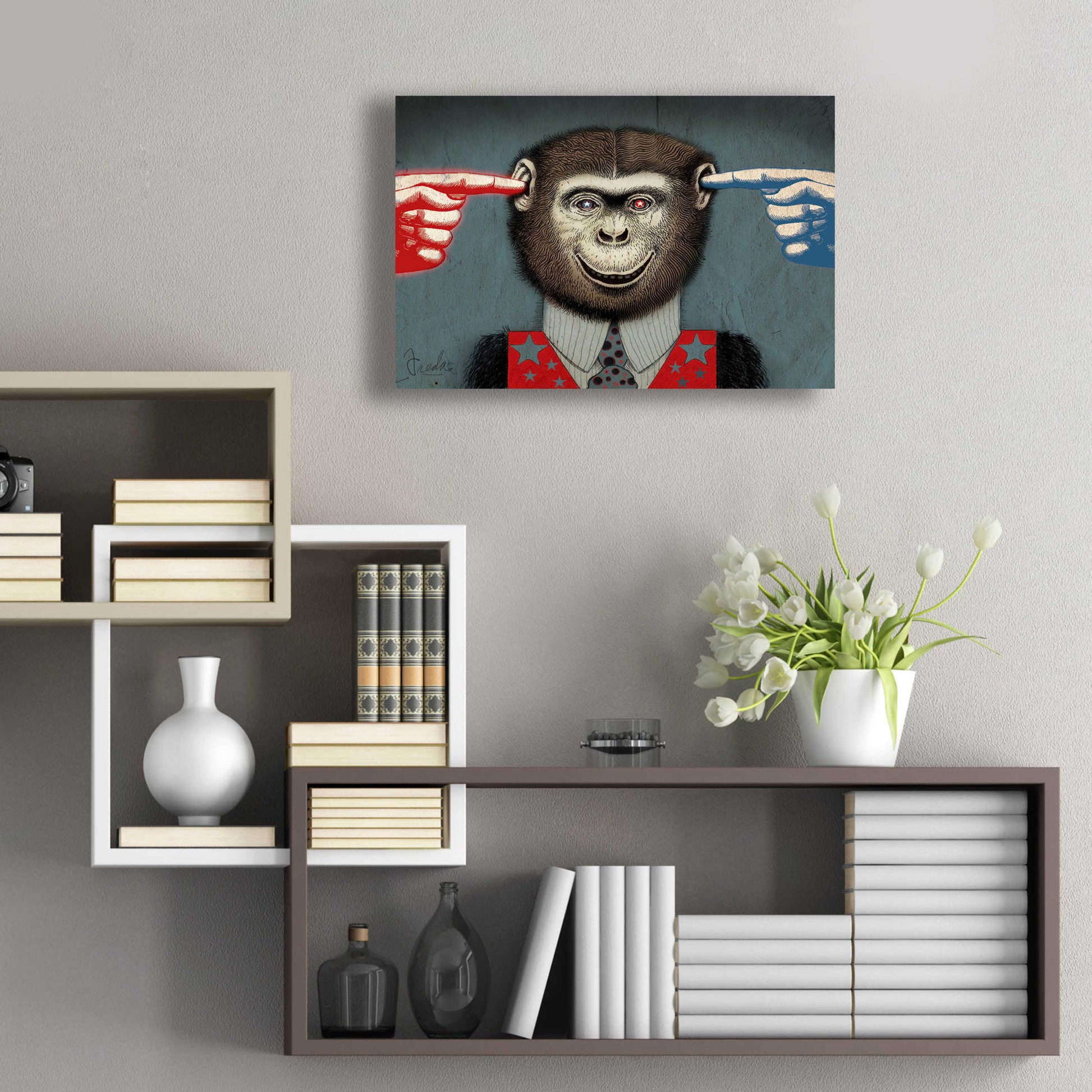 Epic Art 'Monkey' by Anthony Freda, Acrylic Glass Wall Art,24x16