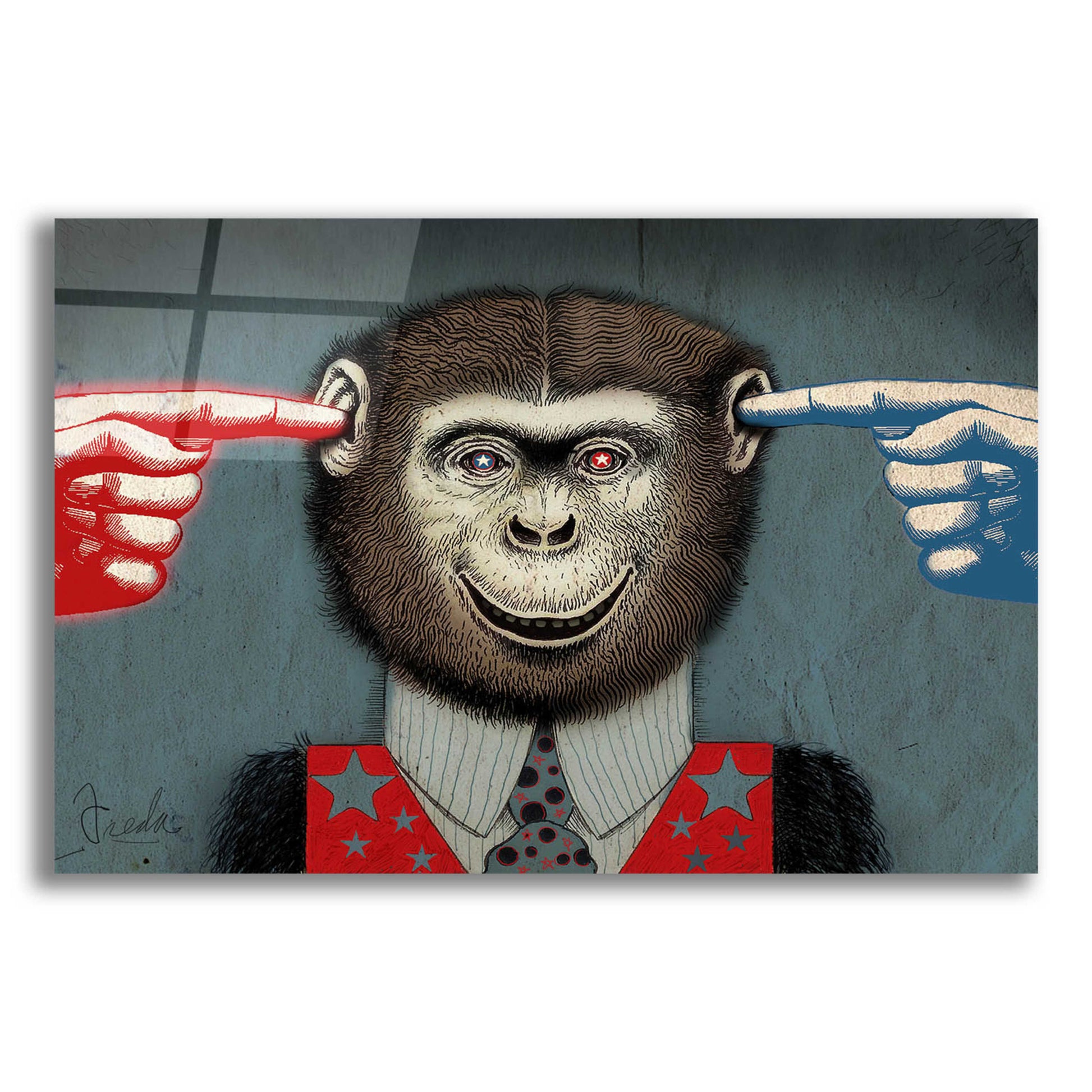 Epic Art 'Monkey' by Anthony Freda, Acrylic Glass Wall Art,24x16