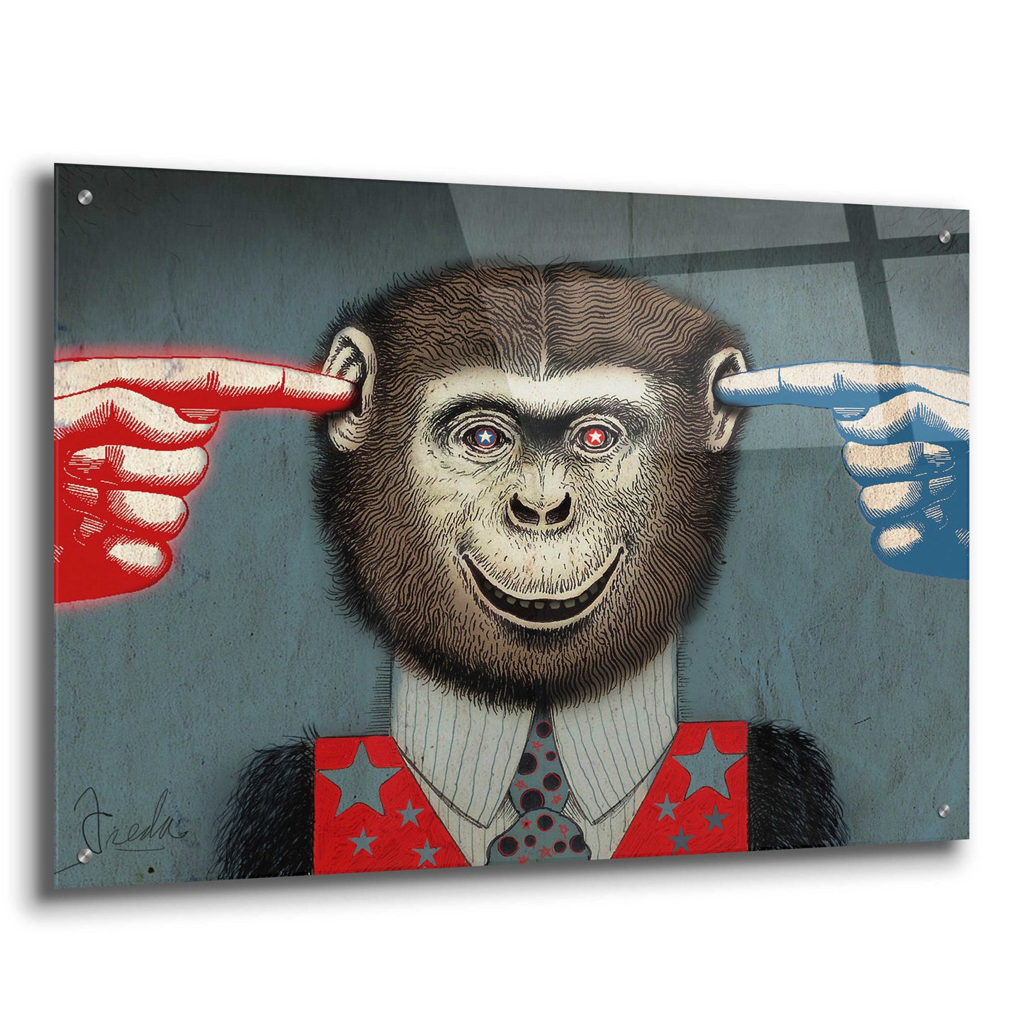 Epic Art 'Monkey' by Anthony Freda, Acrylic Glass Wall Art,36x24