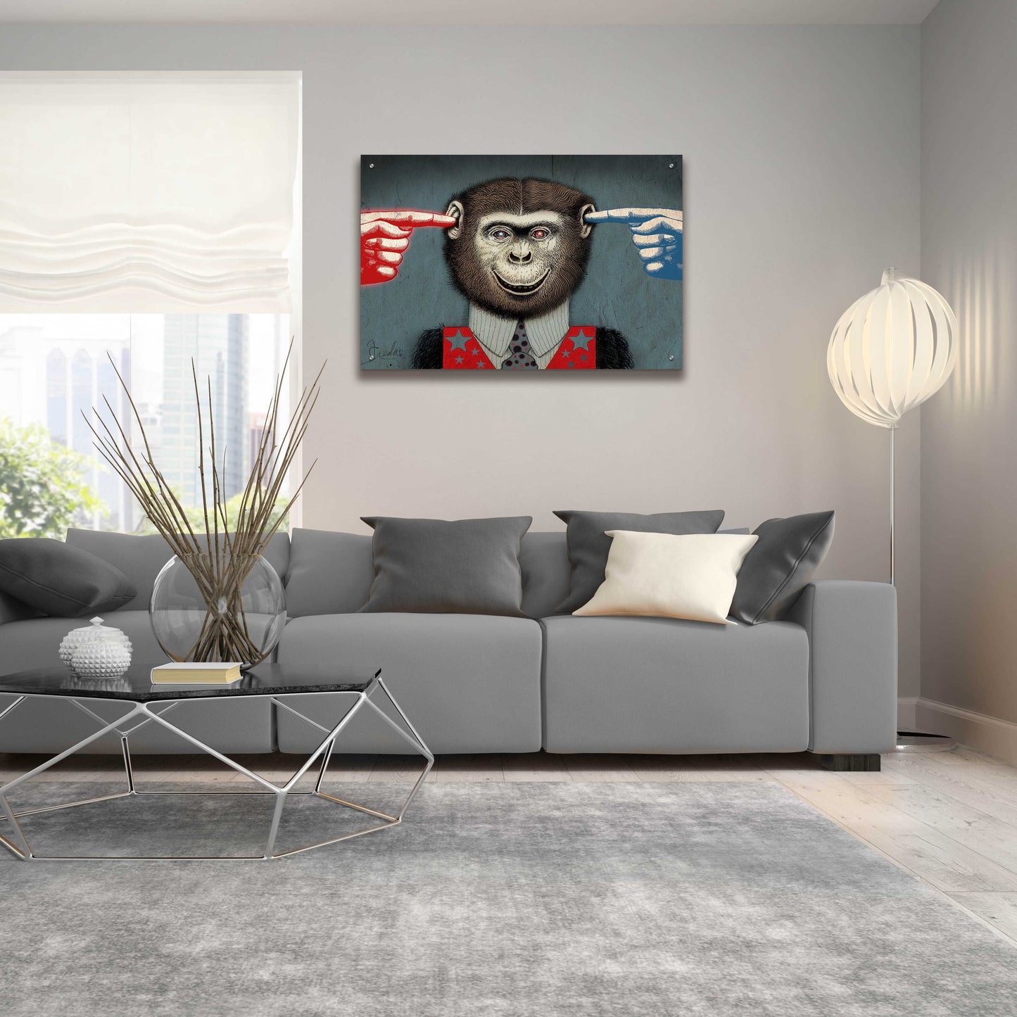 Epic Art 'Monkey' by Anthony Freda, Acrylic Glass Wall Art,36x24