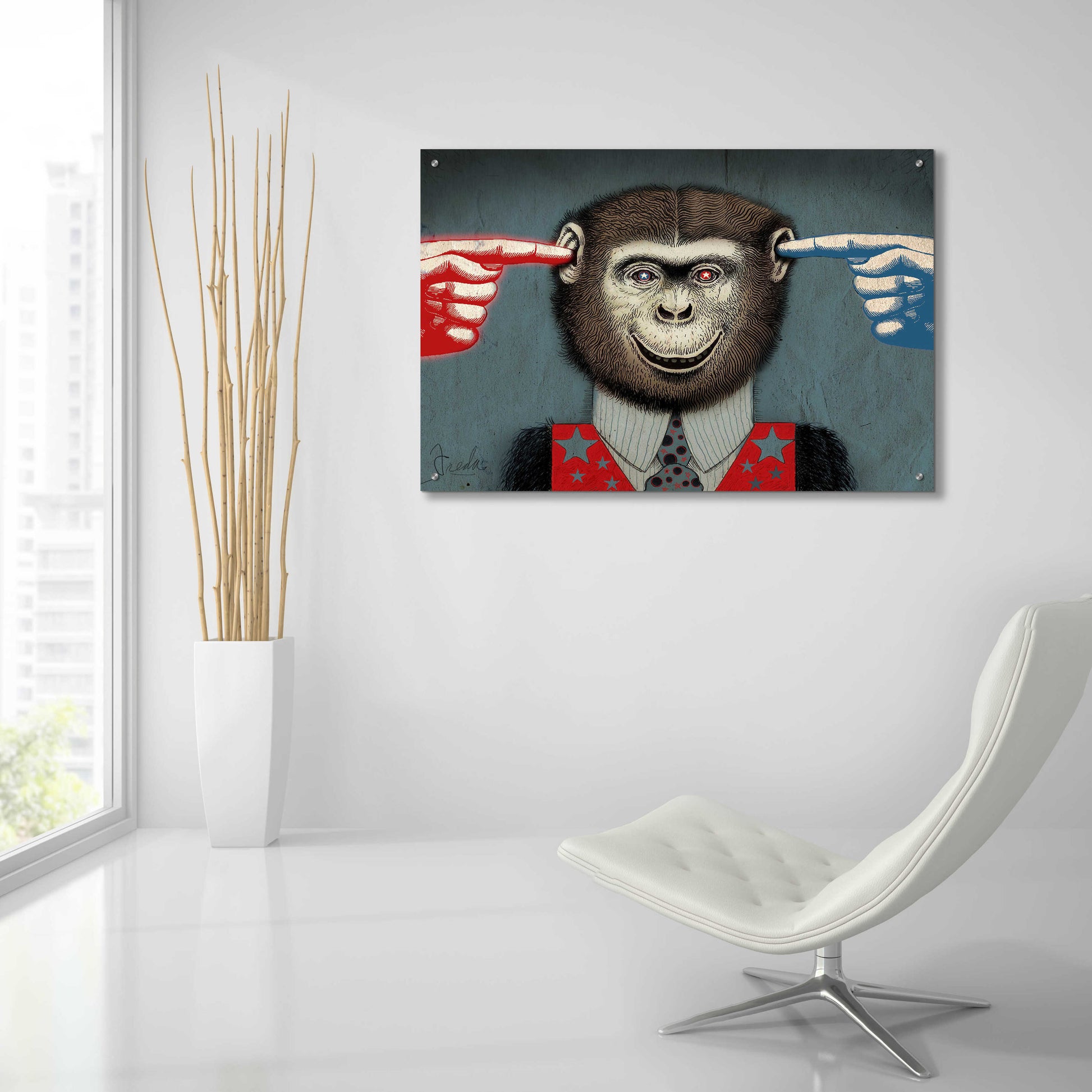 Epic Art 'Monkey' by Anthony Freda, Acrylic Glass Wall Art,36x24