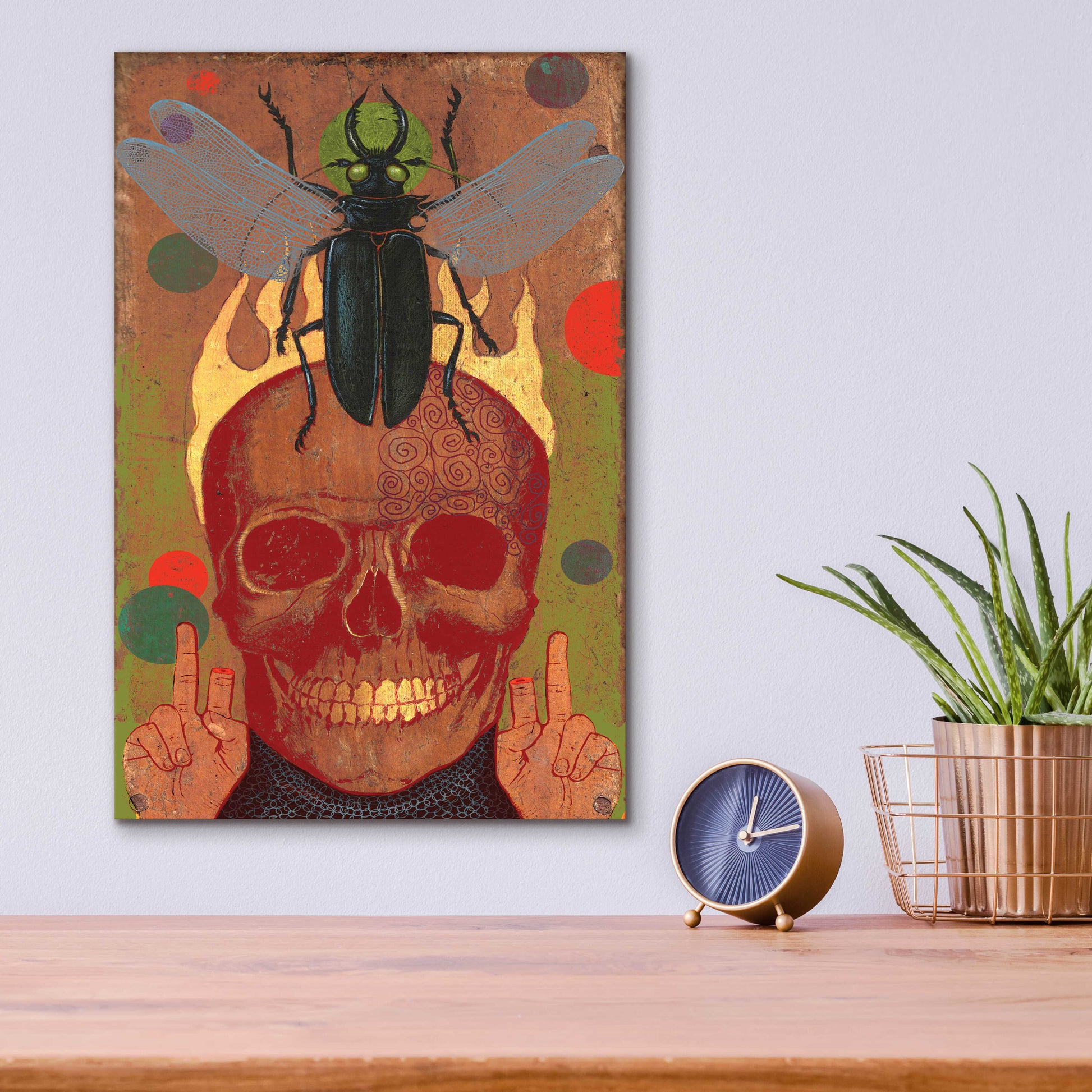 Epic Art 'Skull' by Anthony Freda, Acrylic Glass Wall Art,12x16