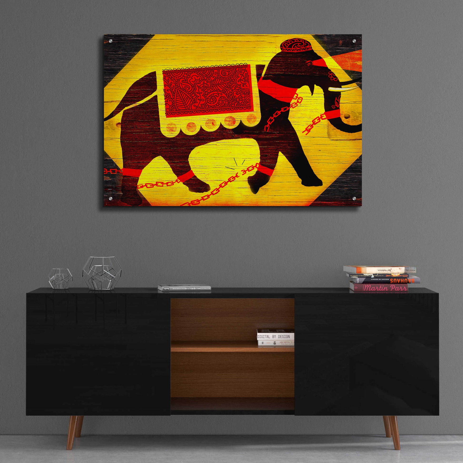 Epic Art 'Elephant' by Anthony Freda, Acrylic Glass Wall Art,36x24