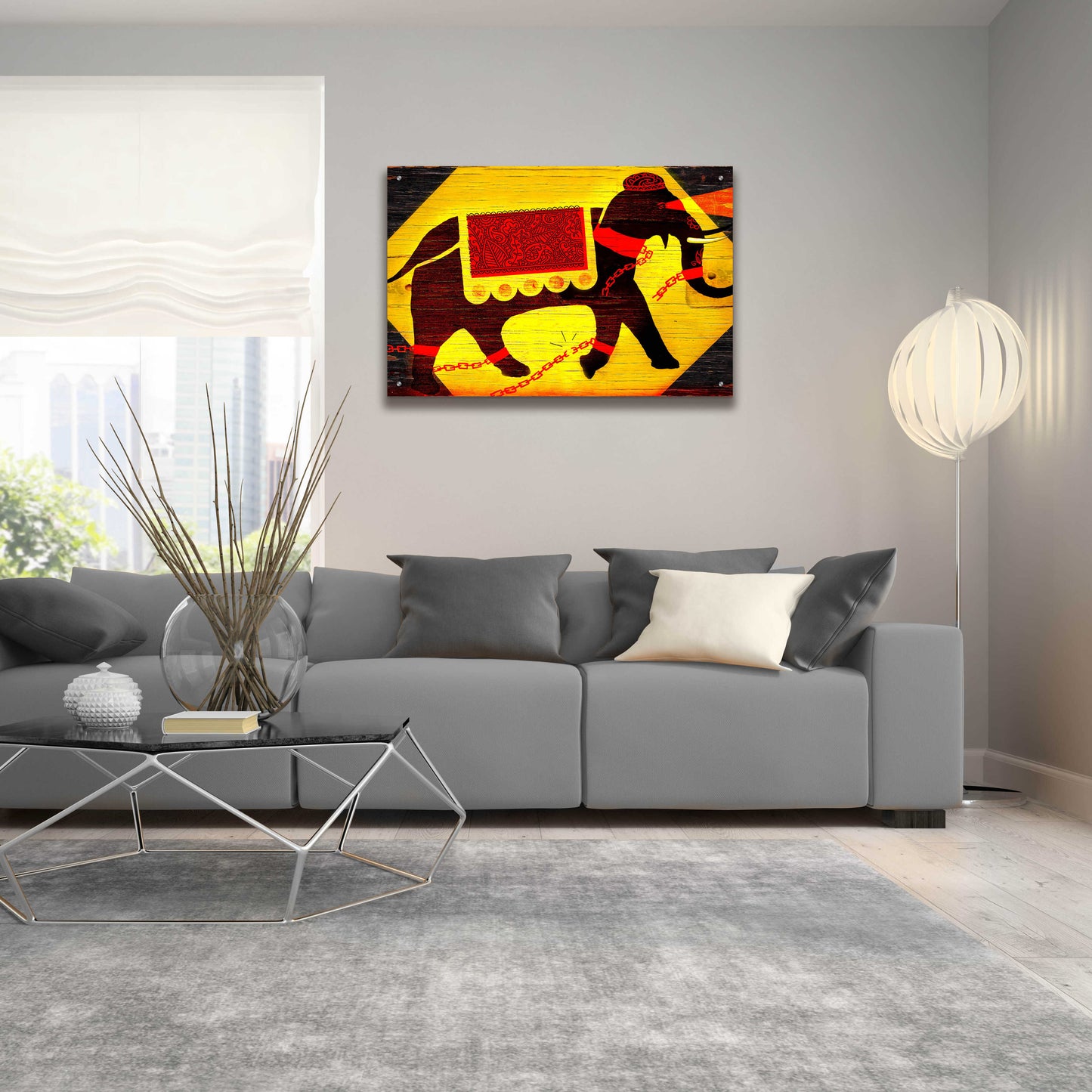 Epic Art 'Elephant' by Anthony Freda, Acrylic Glass Wall Art,36x24