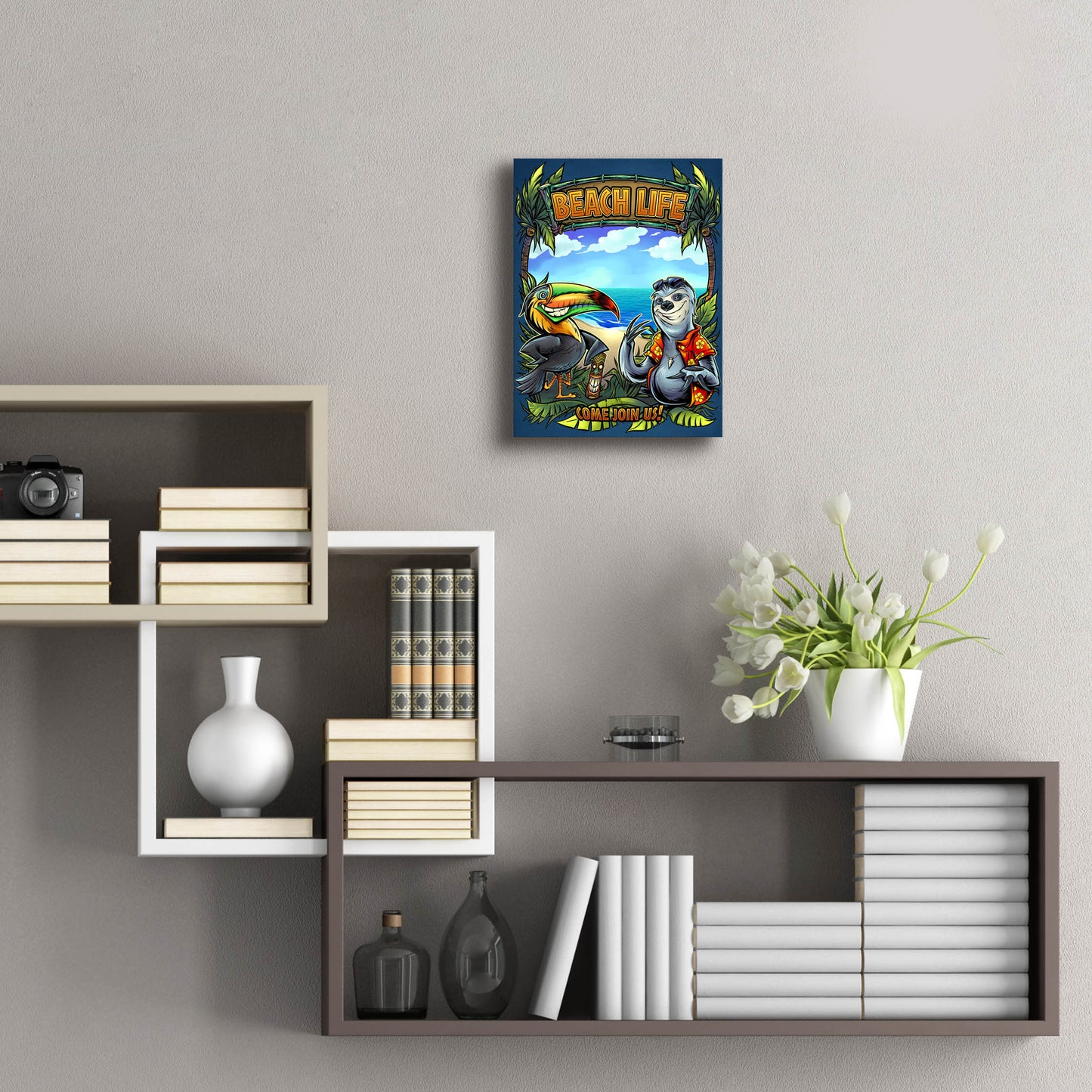 Epic Art 'Beach Life' by Flyland Designs, Acrylic Glass Wall Art,12x16