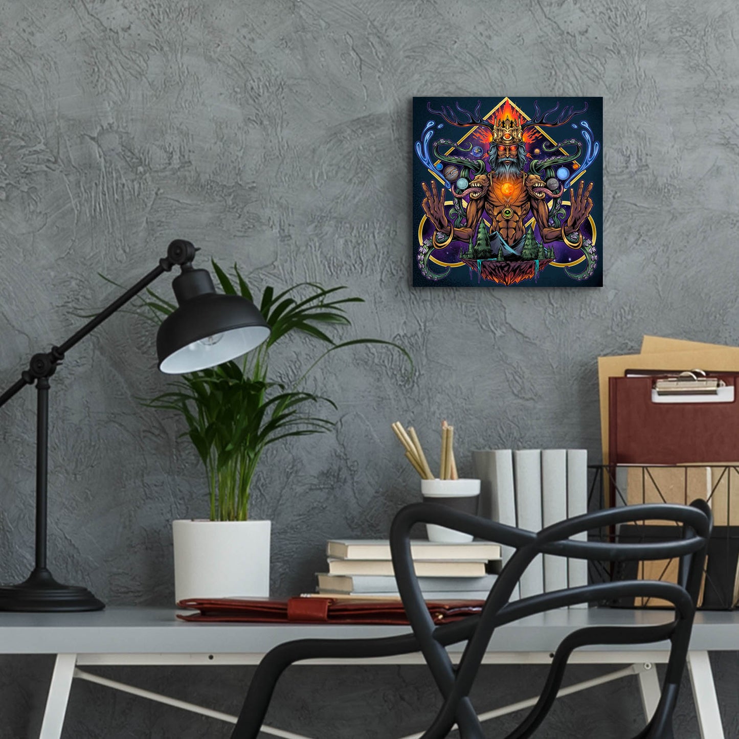 Epic Art 'Psychedelic Meditating Mystic' by Flyland Designs, Acrylic Glass Wall Art,12x12