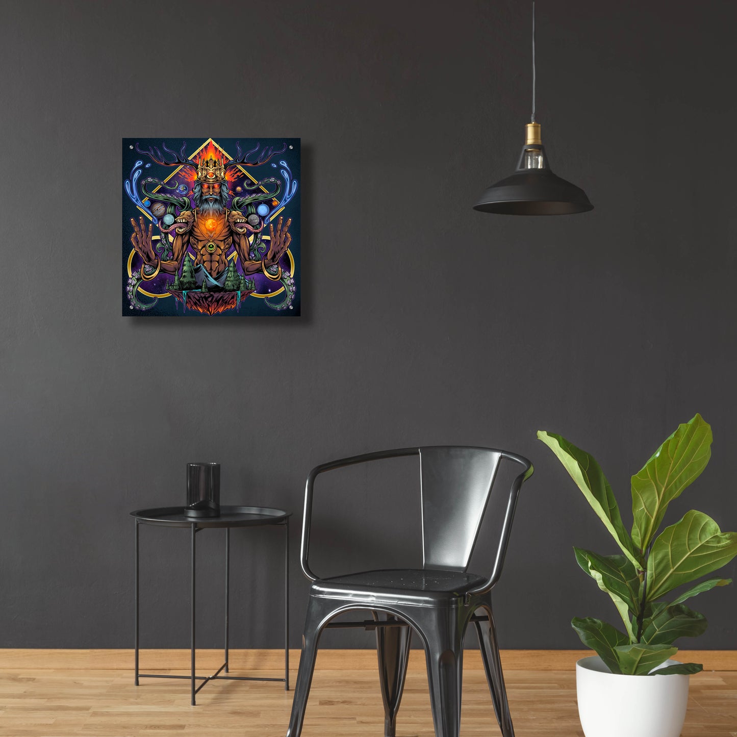 Epic Art 'Psychedelic Meditating Mystic' by Flyland Designs, Acrylic Glass Wall Art,24x24