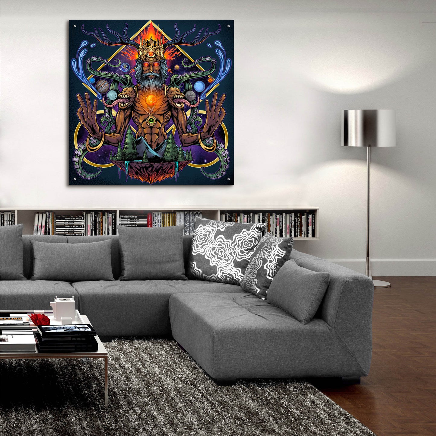 Epic Art 'Psychedelic Meditating Mystic' by Flyland Designs, Acrylic Glass Wall Art,36x36