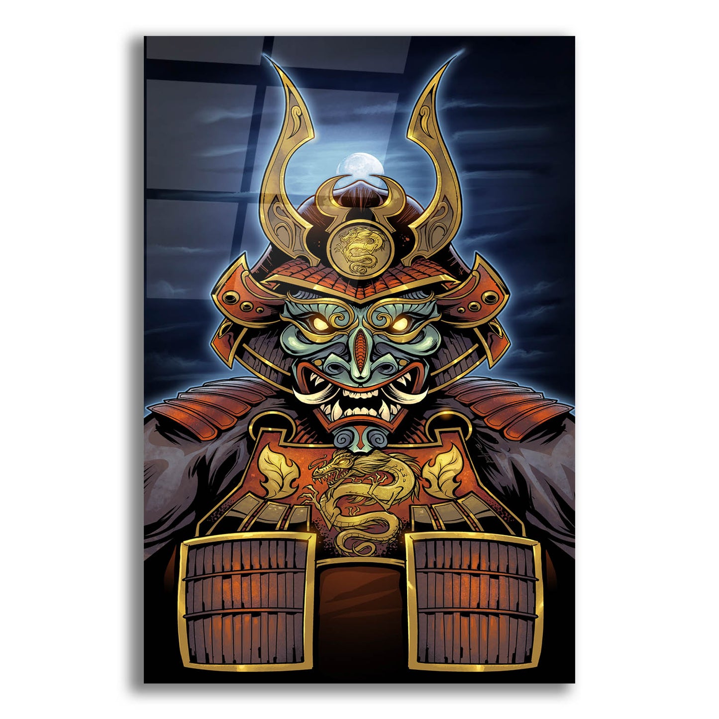 Epic Art 'Samurai' by Flyland Designs, Acrylic Glass Wall Art,16x24