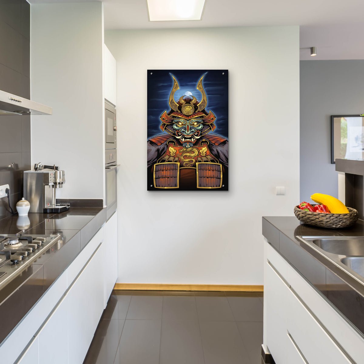 Epic Art 'Samurai' by Flyland Designs, Acrylic Glass Wall Art,24x36