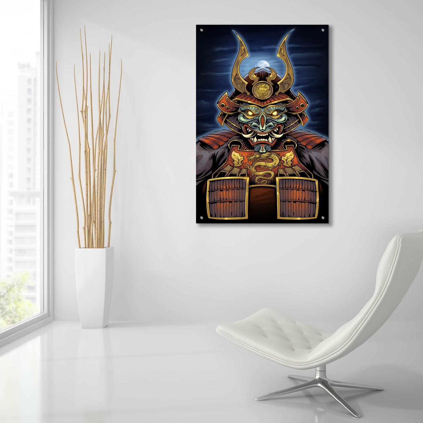 Epic Art 'Samurai' by Flyland Designs, Acrylic Glass Wall Art,24x36