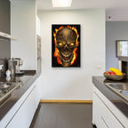 Epic Art 'Zombie Fire Skull' by Flyland Designs, Acrylic Glass Wall Art,24x36
