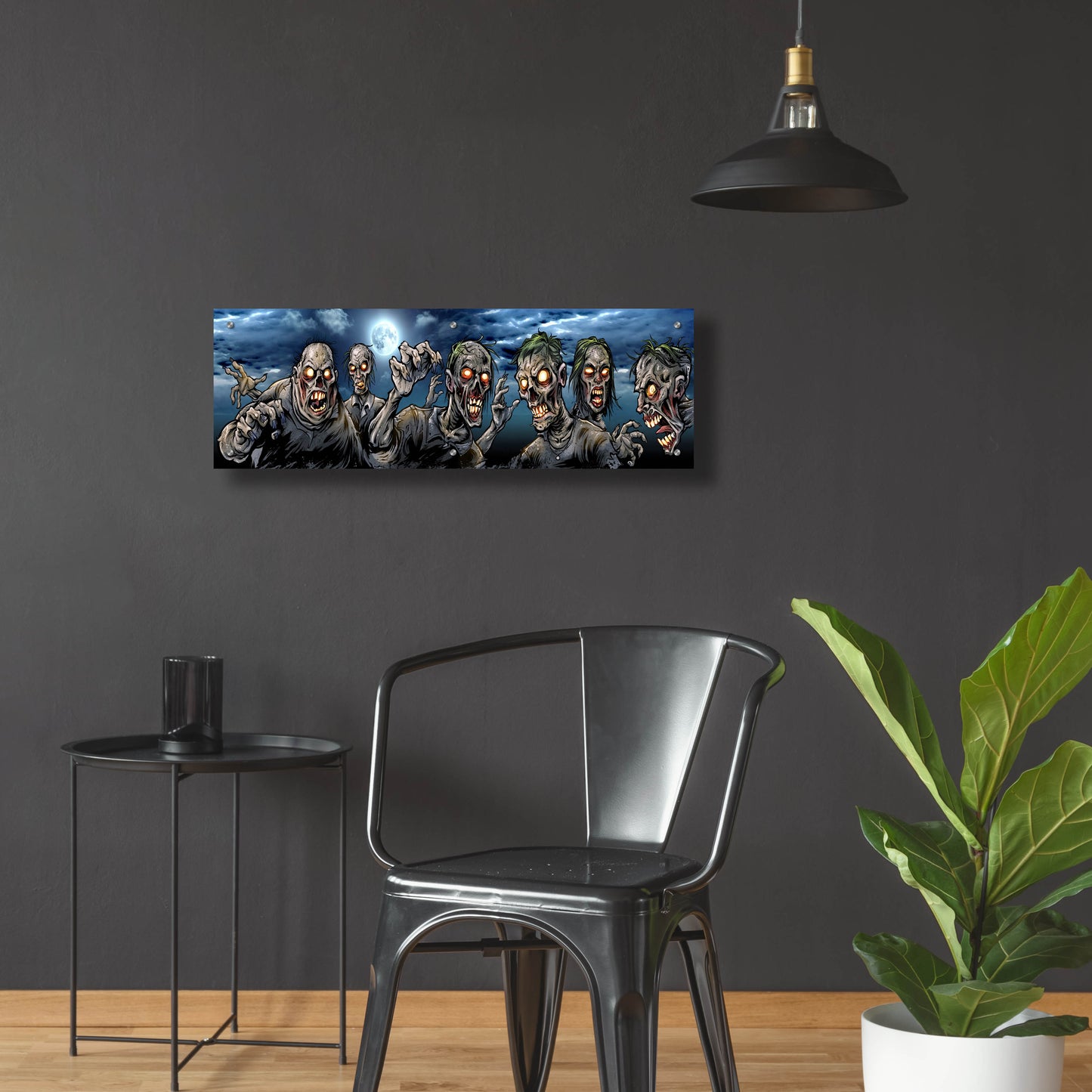 Epic Art 'Zombies Banner' by Flyland Designs, Acrylic Glass Wall Art,36x12