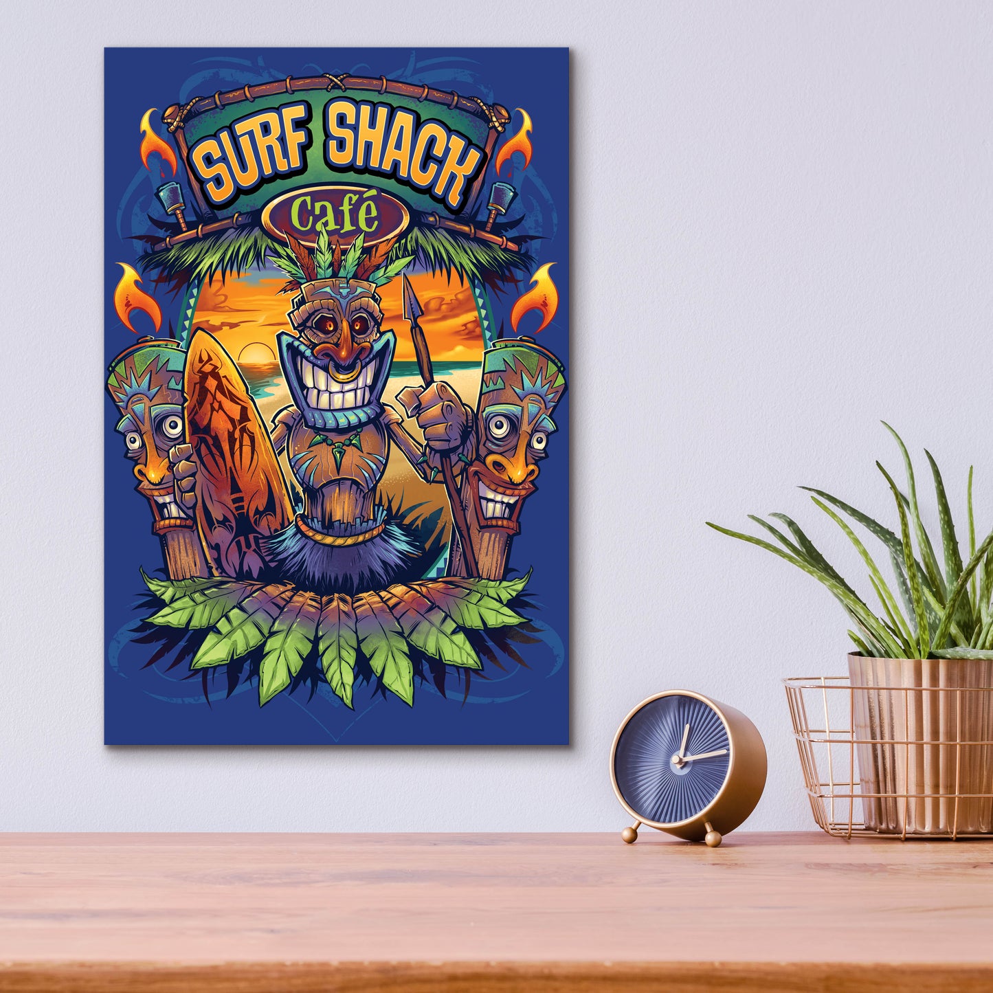 Epic Art 'Big Kahuna Tiki Man Licensing' by Flyland Designs, Acrylic Glass Wall Art,12x16