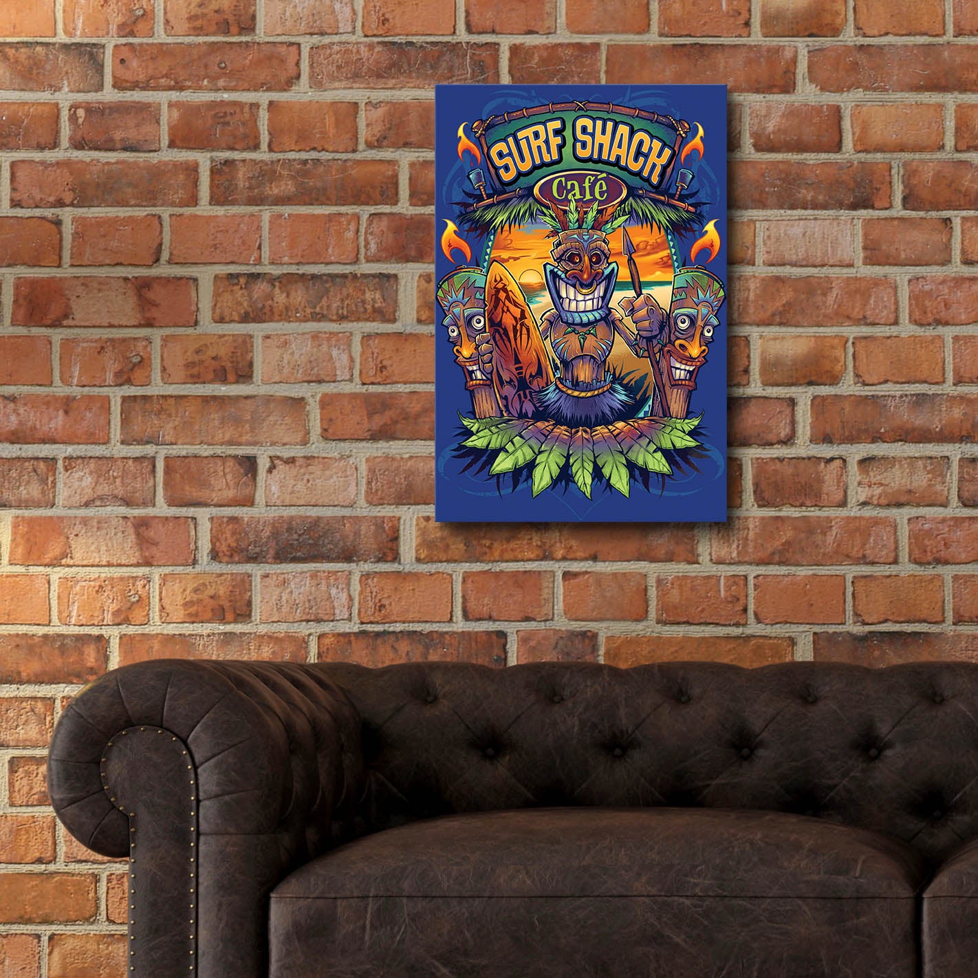 Epic Art 'Big Kahuna Tiki Man Licensing' by Flyland Designs, Acrylic Glass Wall Art,16x24