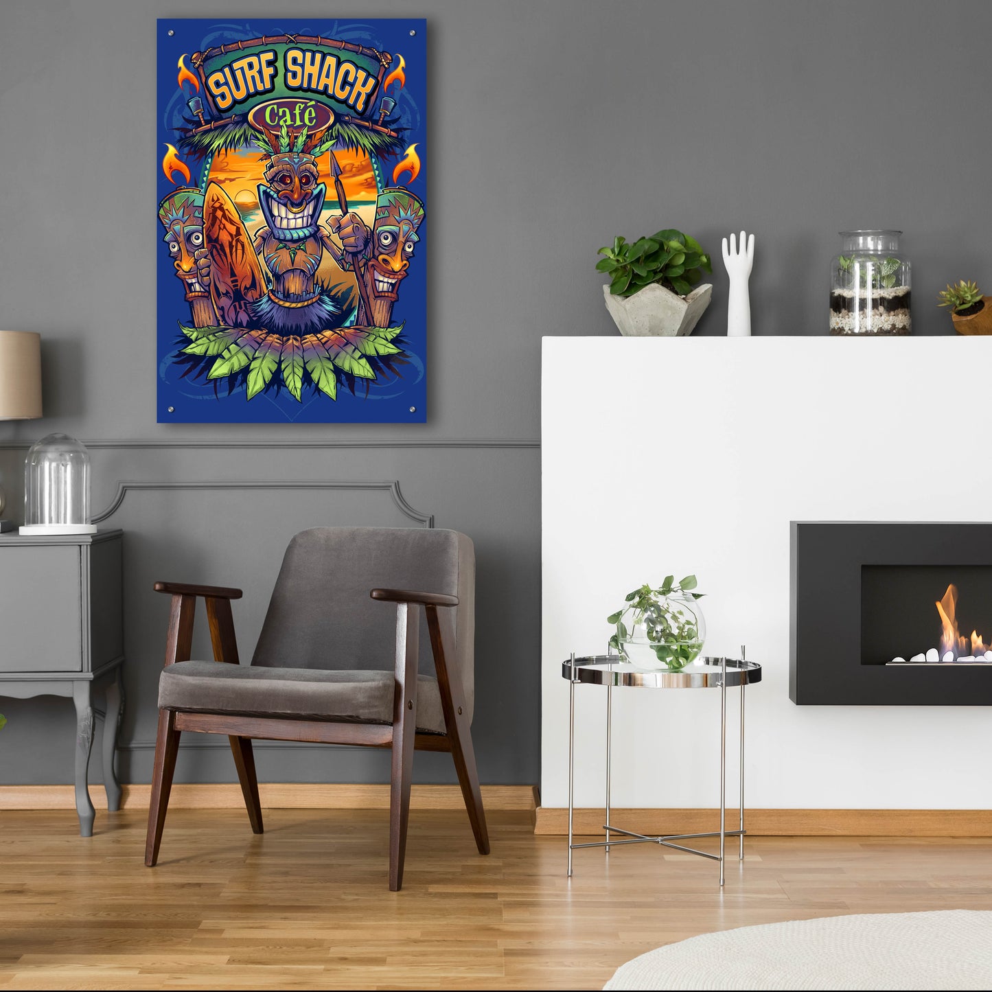 Epic Art 'Big Kahuna Tiki Man Licensing' by Flyland Designs, Acrylic Glass Wall Art,24x36