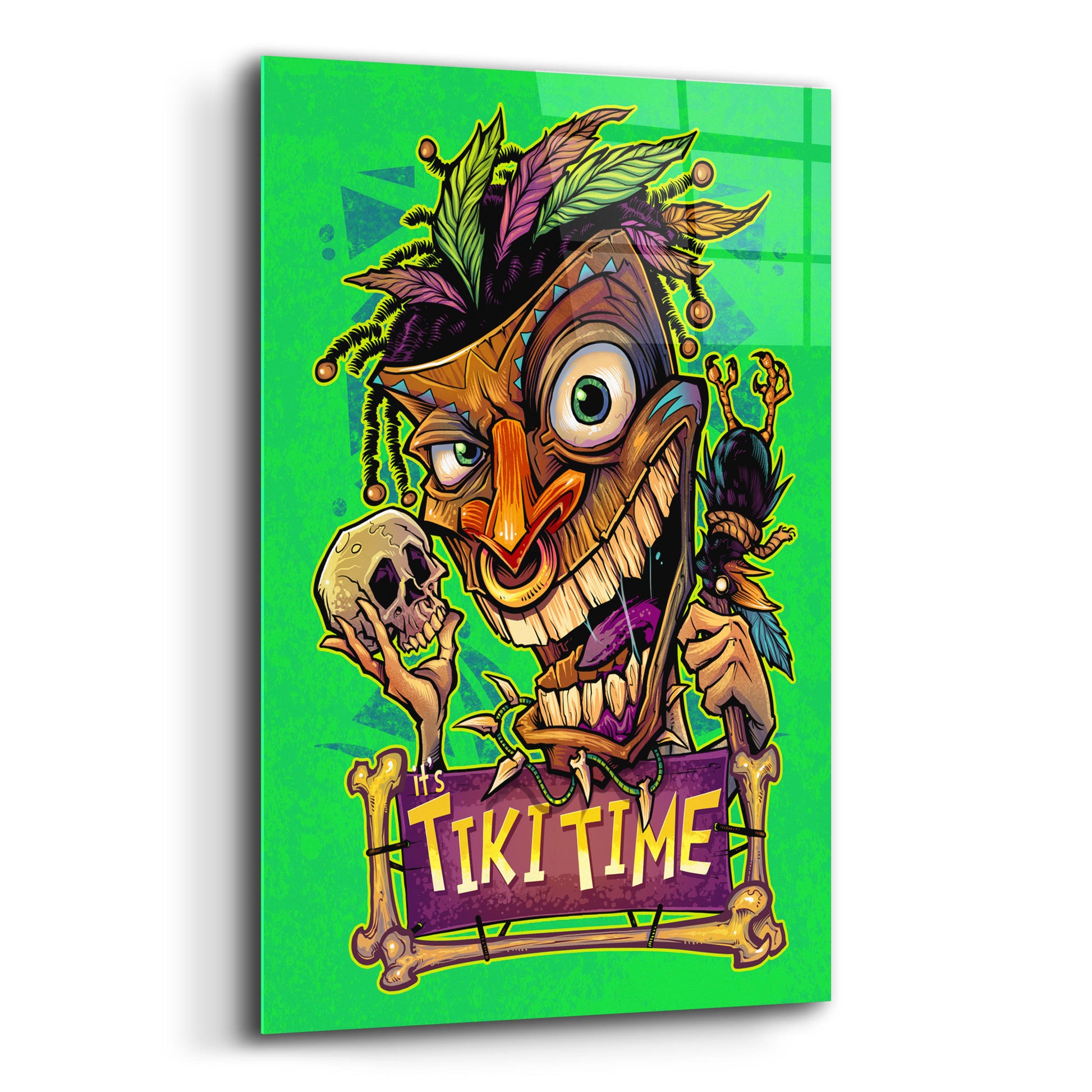 Epic Art 'It's Tiki Time' by Flyland Designs, Acrylic Glass Wall Art,12x16