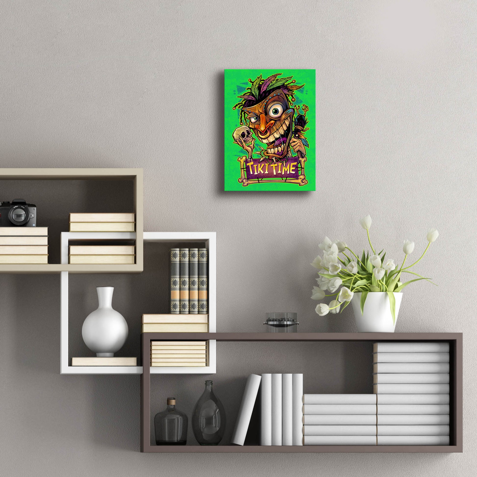 Epic Art 'It's Tiki Time' by Flyland Designs, Acrylic Glass Wall Art,12x16