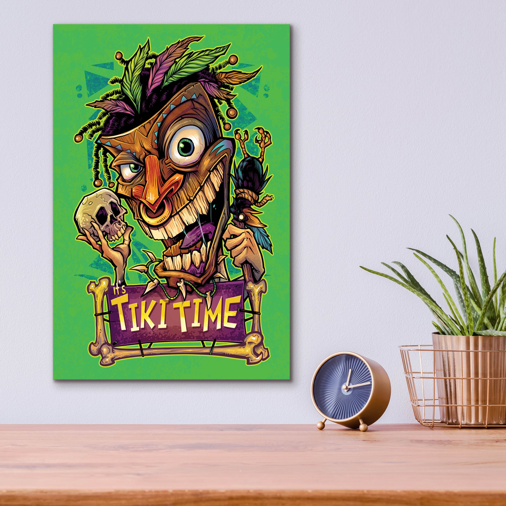 Epic Art 'It's Tiki Time' by Flyland Designs, Acrylic Glass Wall Art,12x16