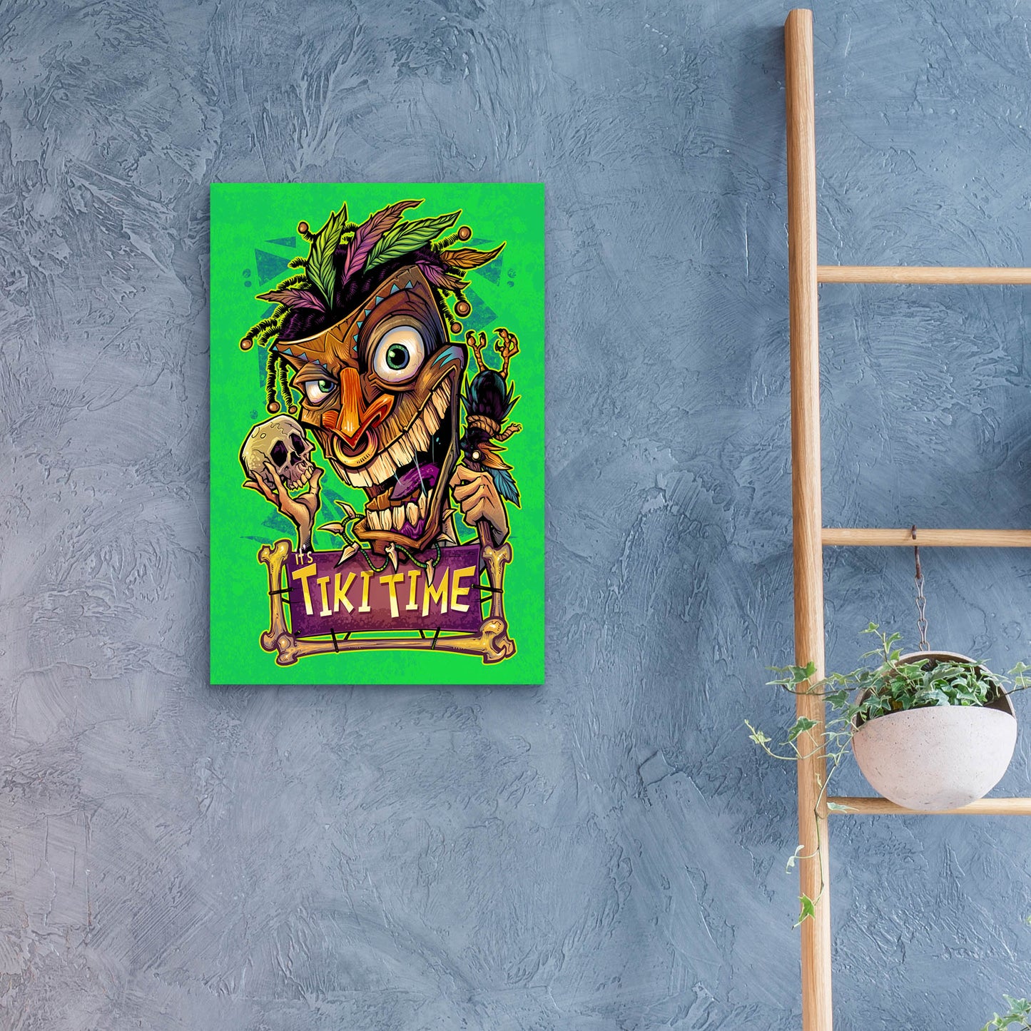 Epic Art 'It's Tiki Time' by Flyland Designs, Acrylic Glass Wall Art,16x24