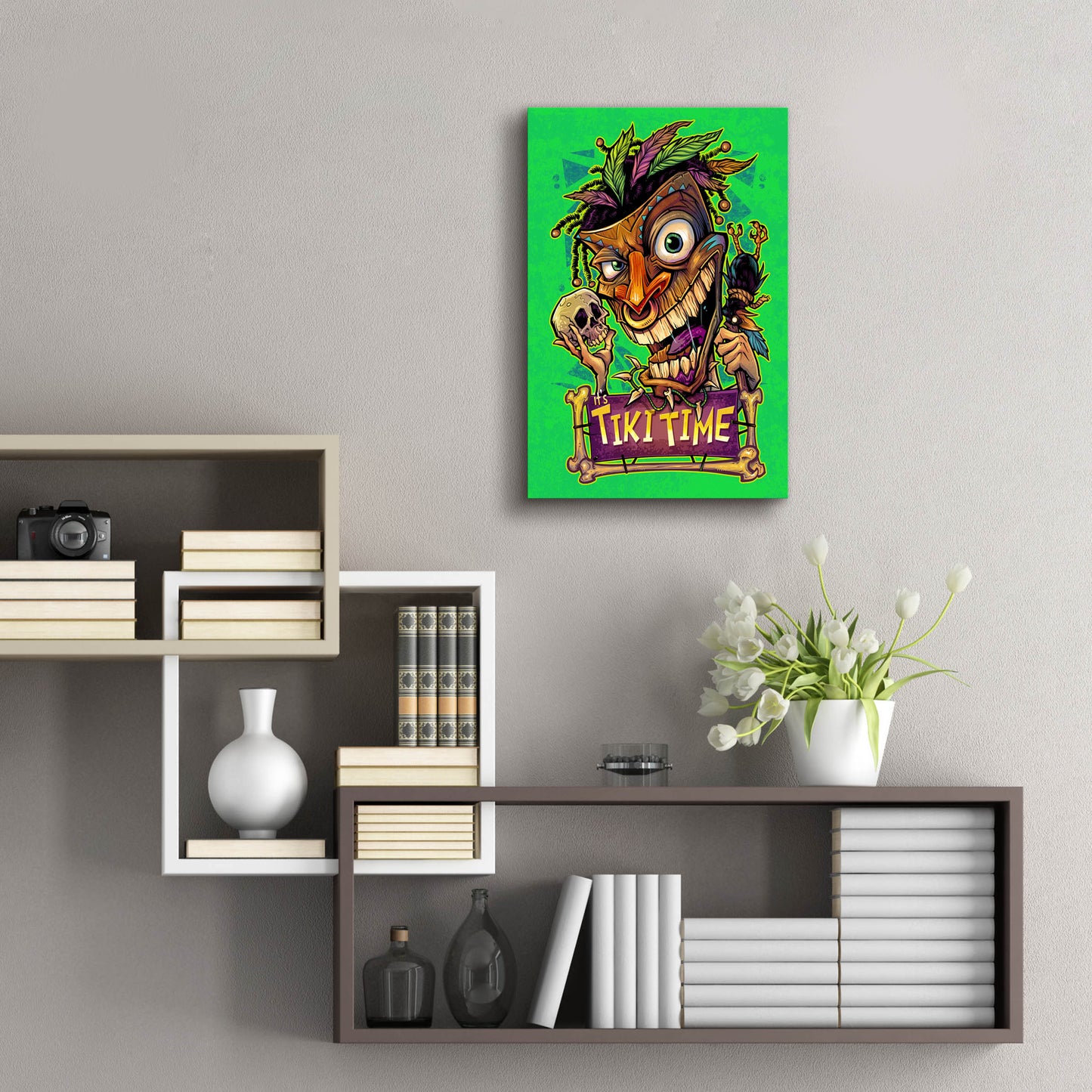 Epic Art 'It's Tiki Time' by Flyland Designs, Acrylic Glass Wall Art,16x24