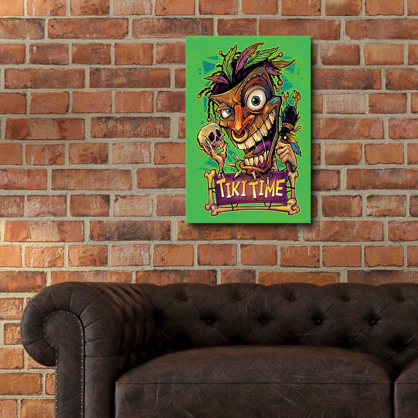 Epic Art 'It's Tiki Time' by Flyland Designs, Acrylic Glass Wall Art,16x24