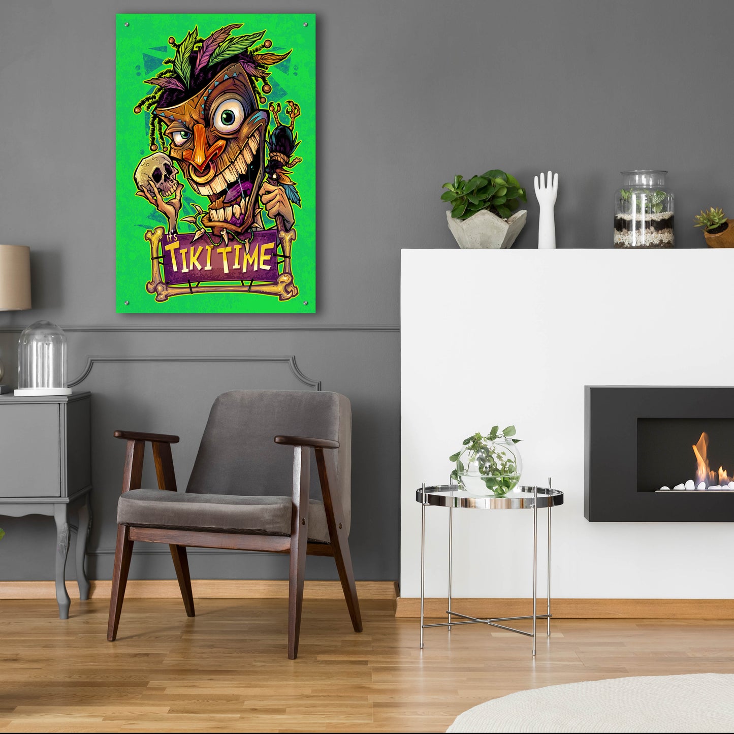 Epic Art 'It's Tiki Time' by Flyland Designs, Acrylic Glass Wall Art,24x36