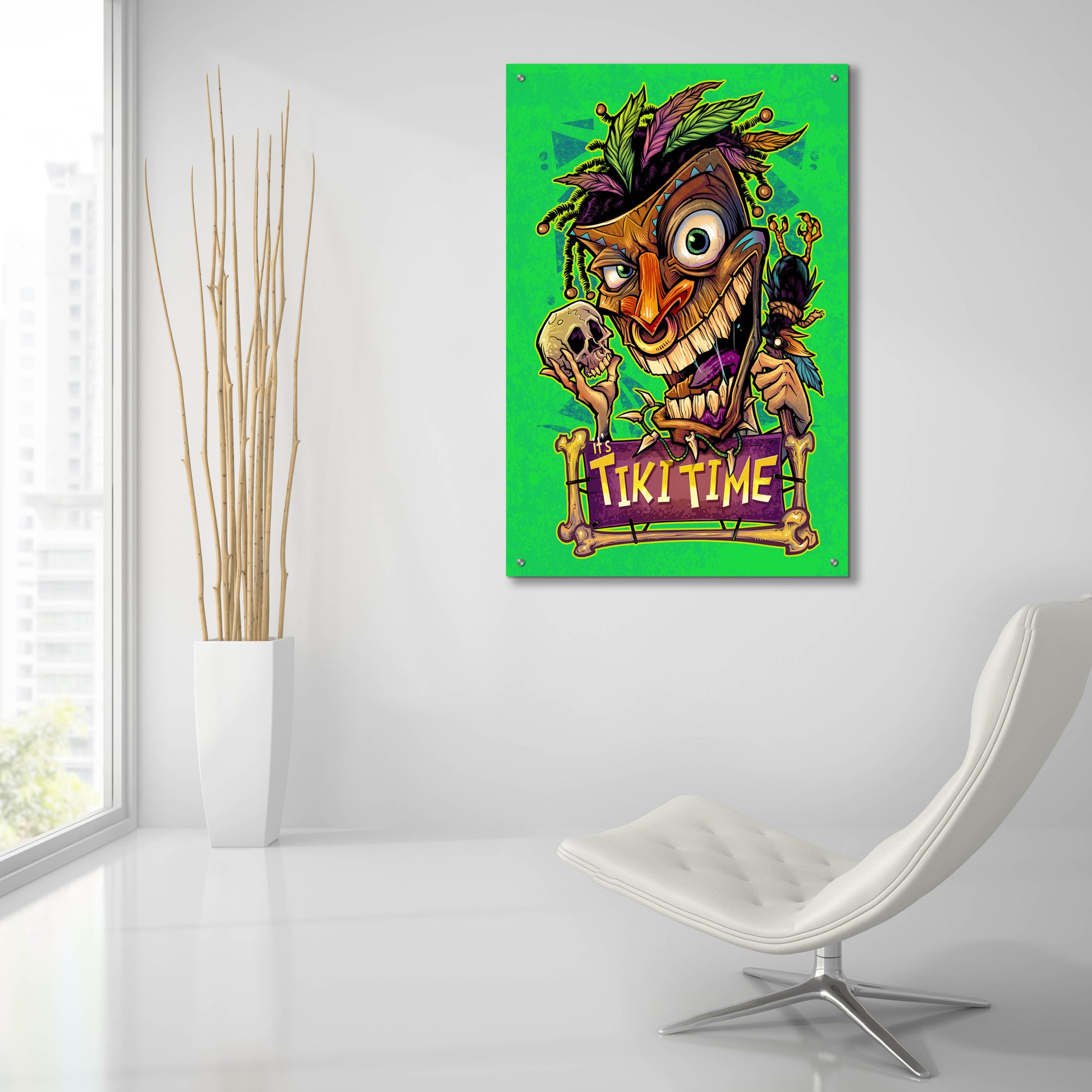 Epic Art 'It's Tiki Time' by Flyland Designs, Acrylic Glass Wall Art,24x36