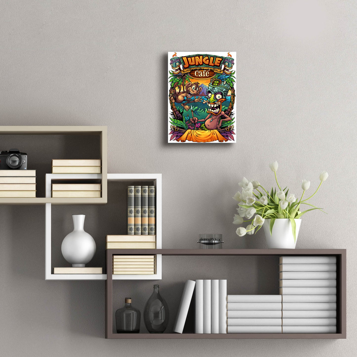 Epic Art 'JungleCafe Amazon' by Flyland Designs, Acrylic Glass Wall Art,12x16