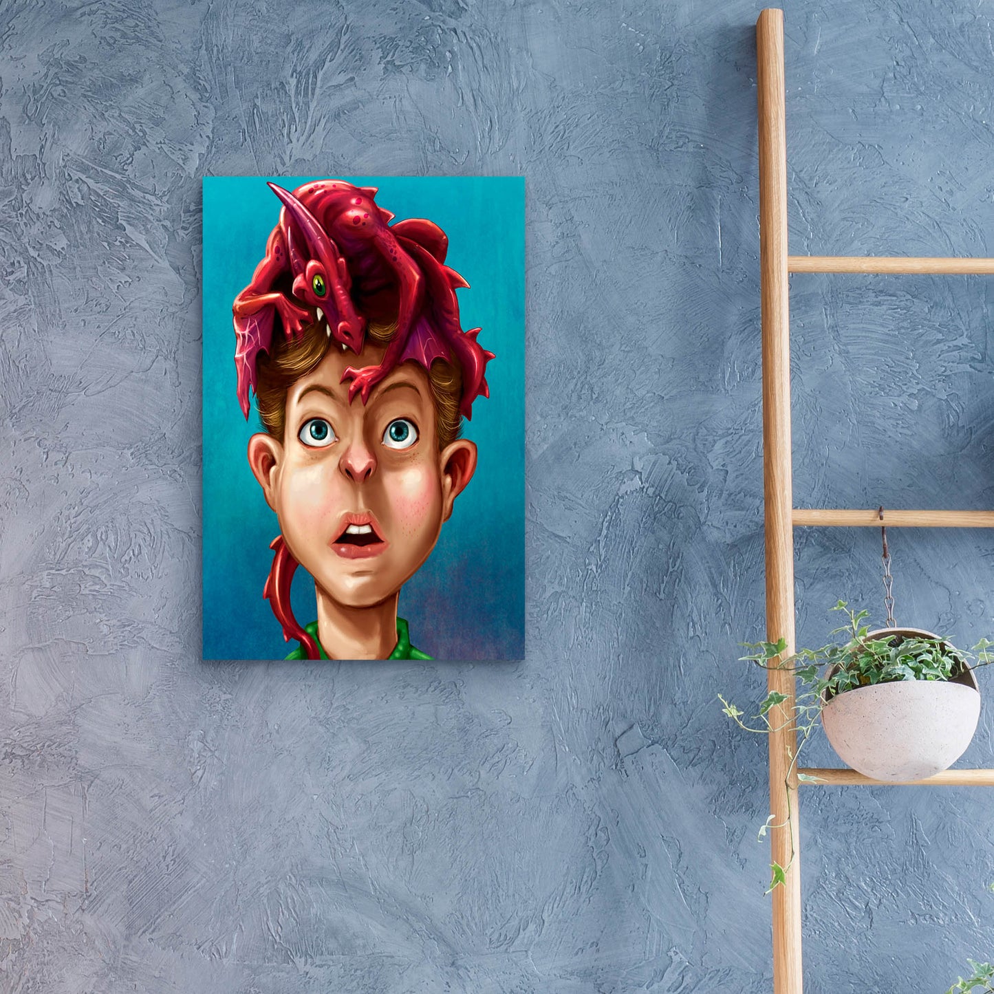 Epic Art 'Dragon Boy' by Flyland Designs, Acrylic Glass Wall Art,16x24