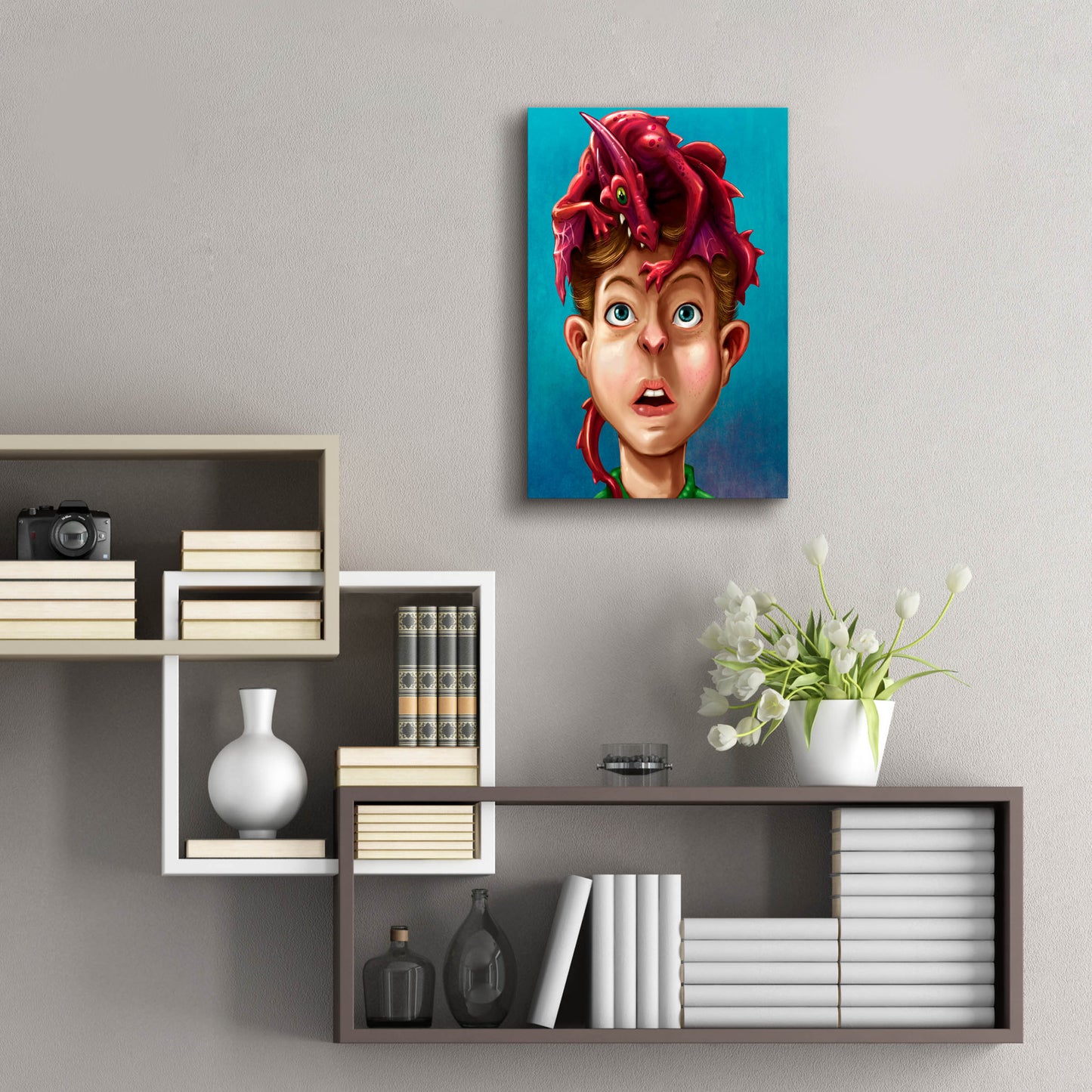 Epic Art 'Dragon Boy' by Flyland Designs, Acrylic Glass Wall Art,16x24