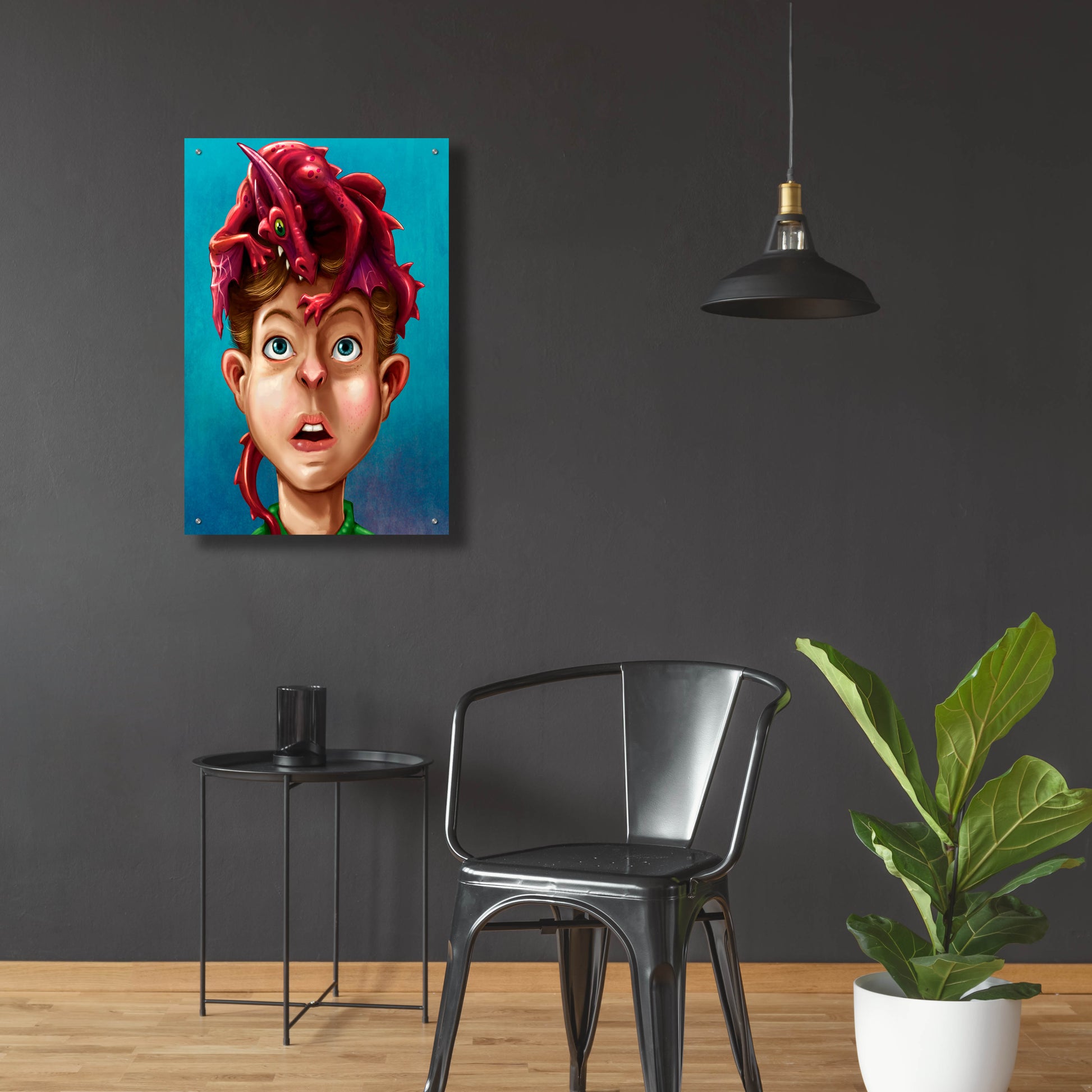 Epic Art 'Dragon Boy' by Flyland Designs, Acrylic Glass Wall Art,24x36