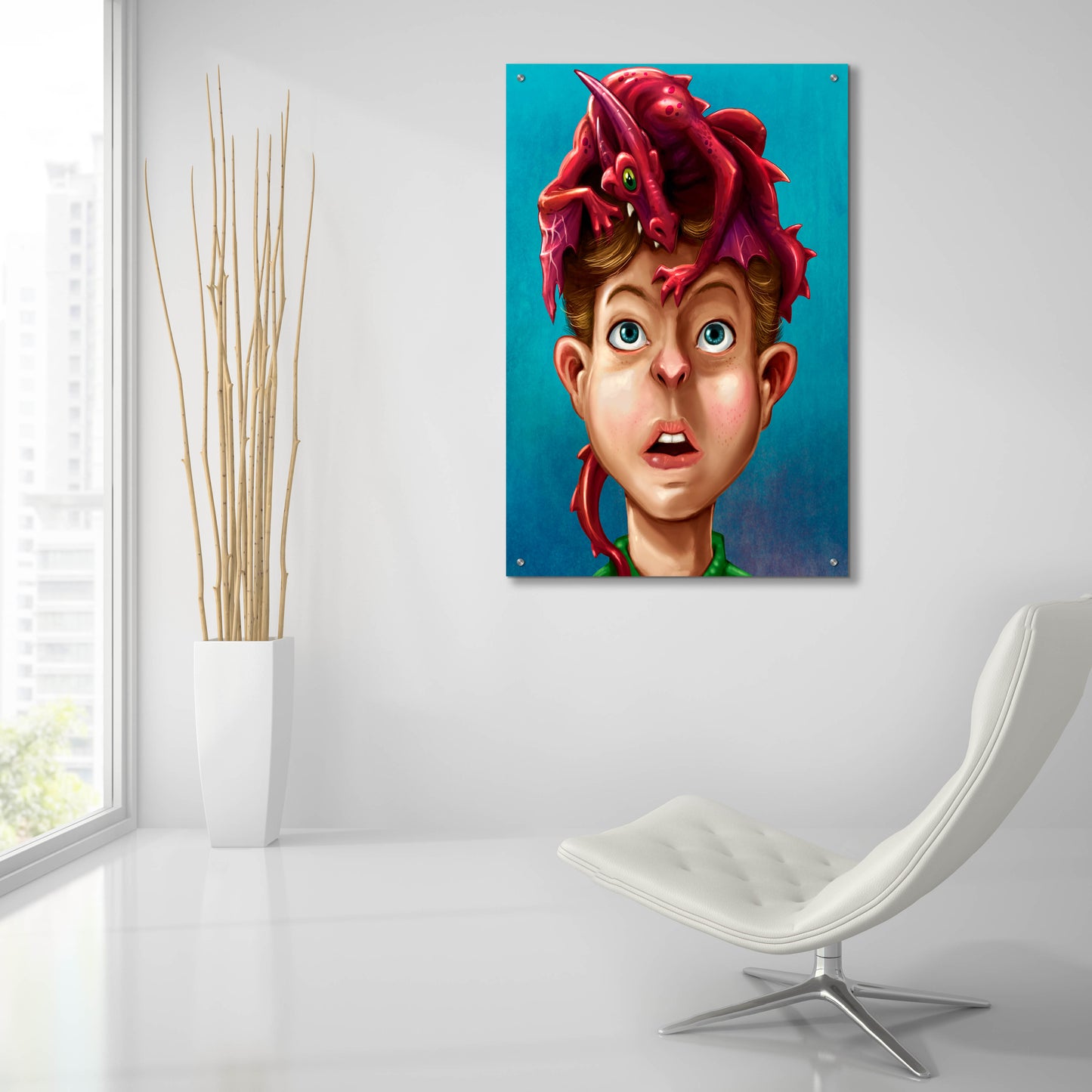 Epic Art 'Dragon Boy' by Flyland Designs, Acrylic Glass Wall Art,24x36