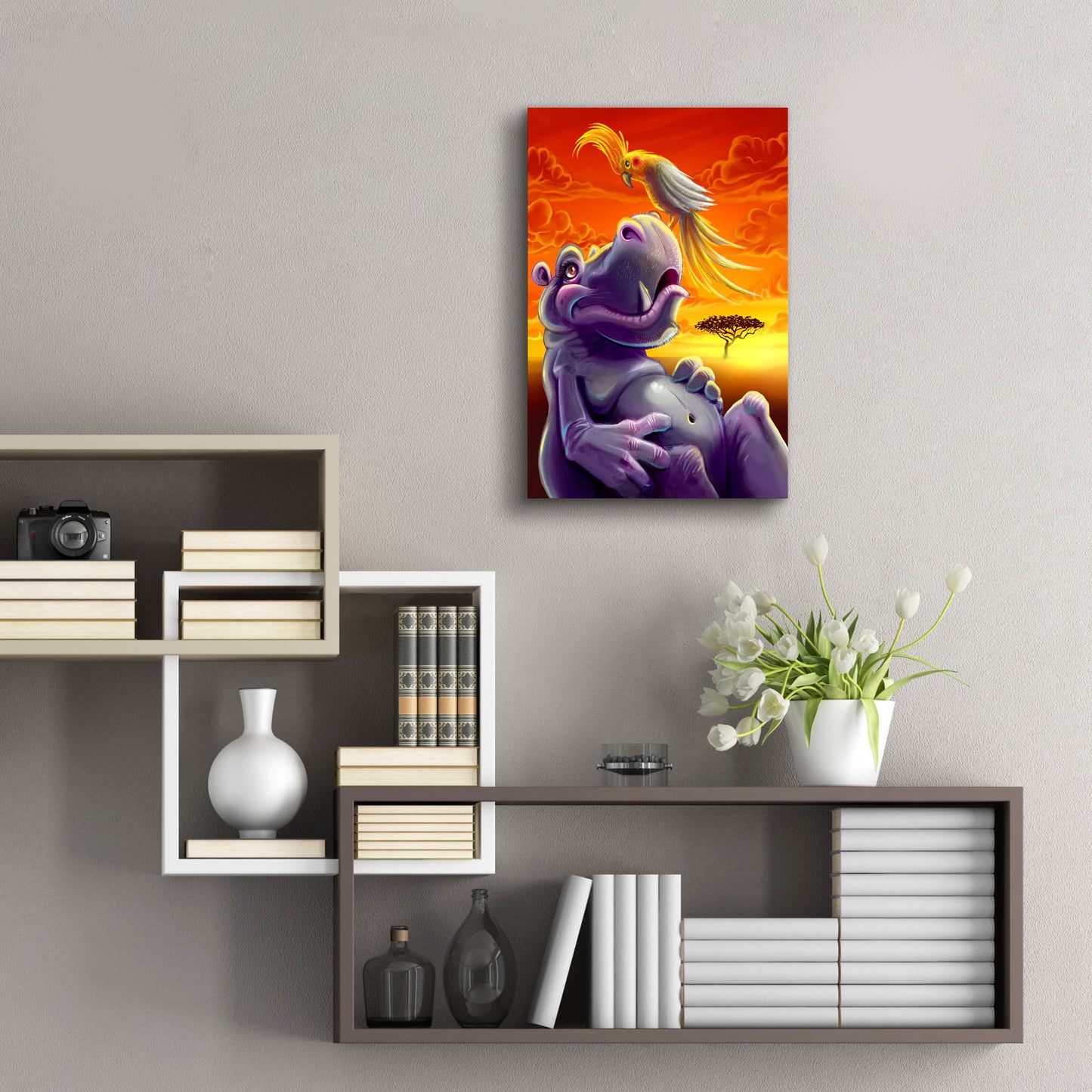 Epic Art 'Sahara Sunset' by Flyland Designs, Acrylic Glass Wall Art,16x24