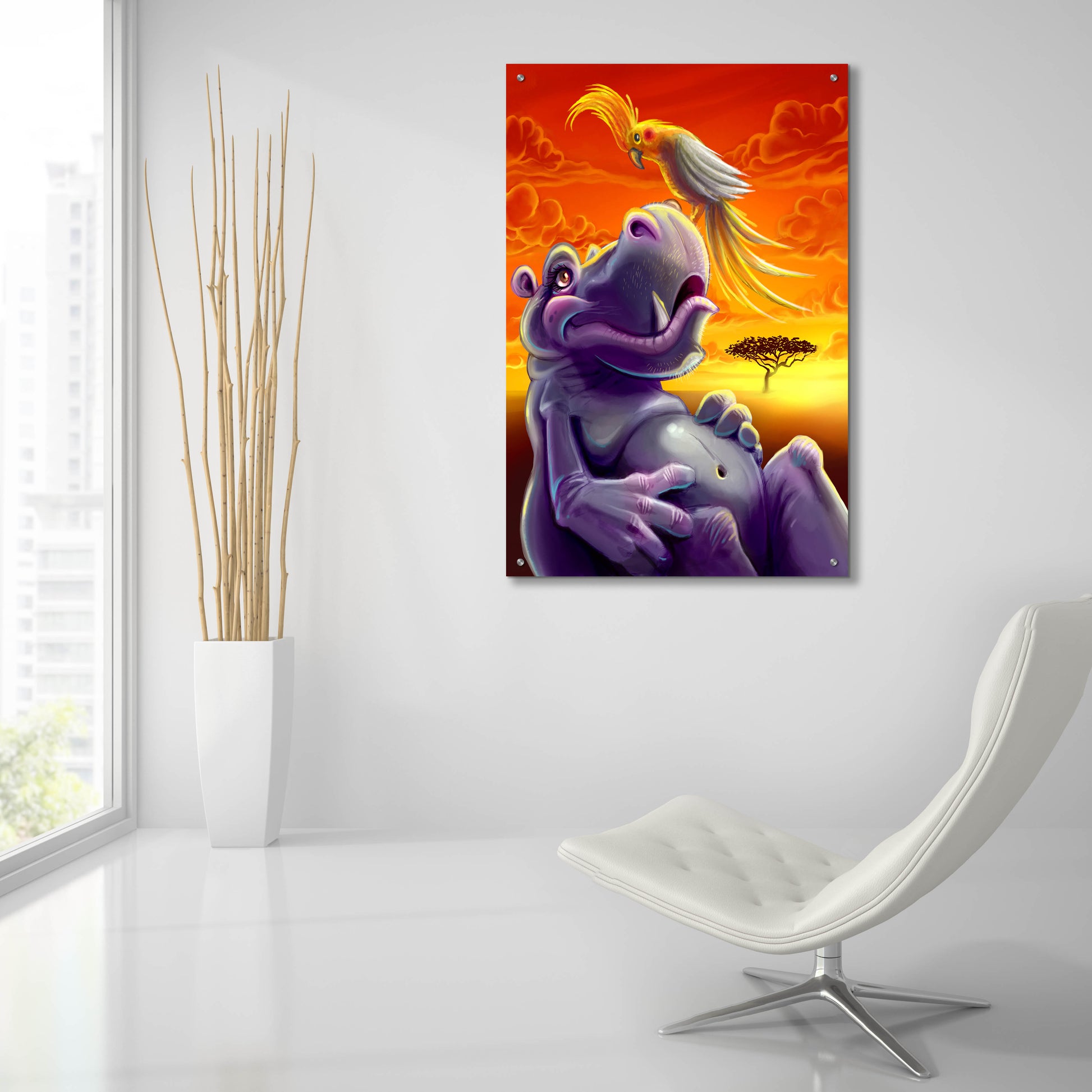 Epic Art 'Sahara Sunset' by Flyland Designs, Acrylic Glass Wall Art,24x36