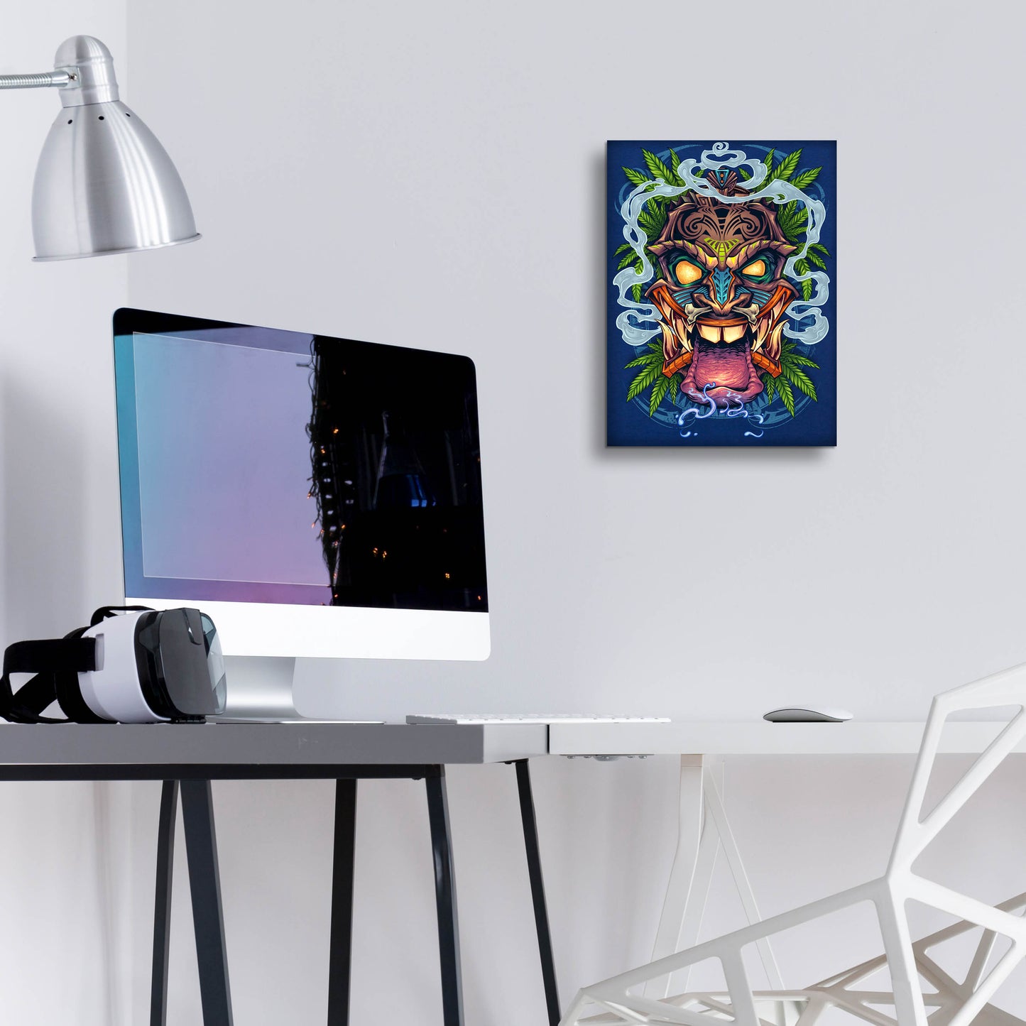 Epic Art 'Tiki Head' by Flyland Designs, Acrylic Glass Wall Art,12x16