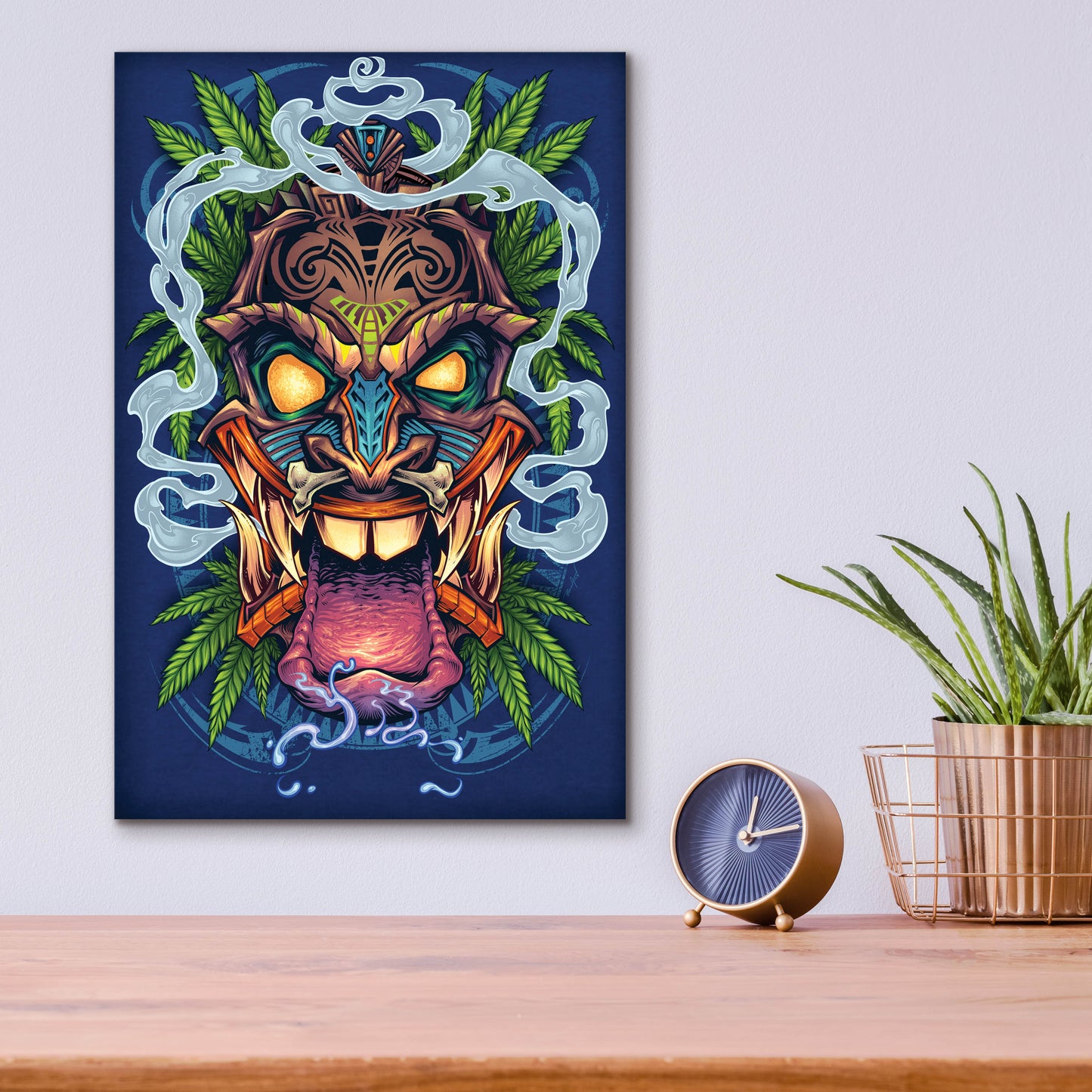 Epic Art 'Tiki Head' by Flyland Designs, Acrylic Glass Wall Art,12x16