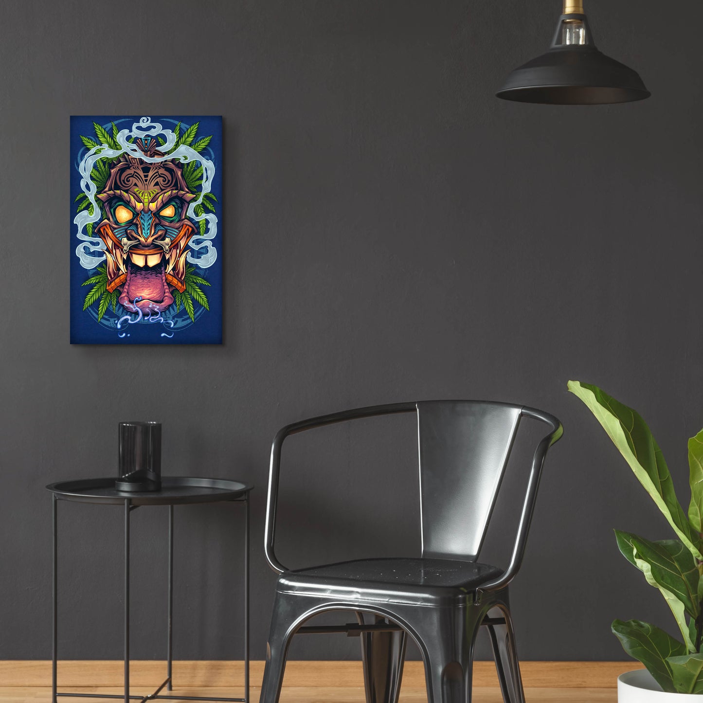 Epic Art 'Tiki Head' by Flyland Designs, Acrylic Glass Wall Art,16x24