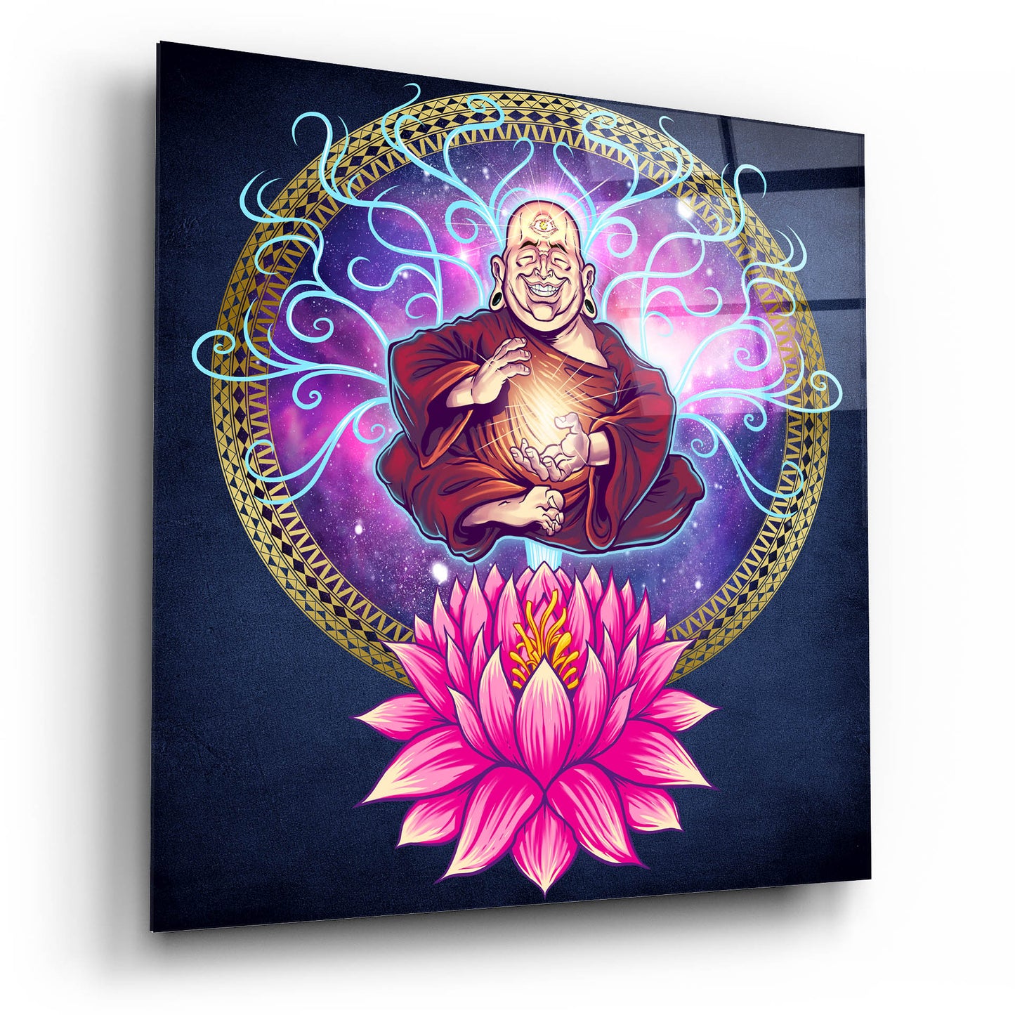 Epic Art 'Buddhist Monk Nirvana' by Flyland Designs, Acrylic Glass Wall Art,12x12