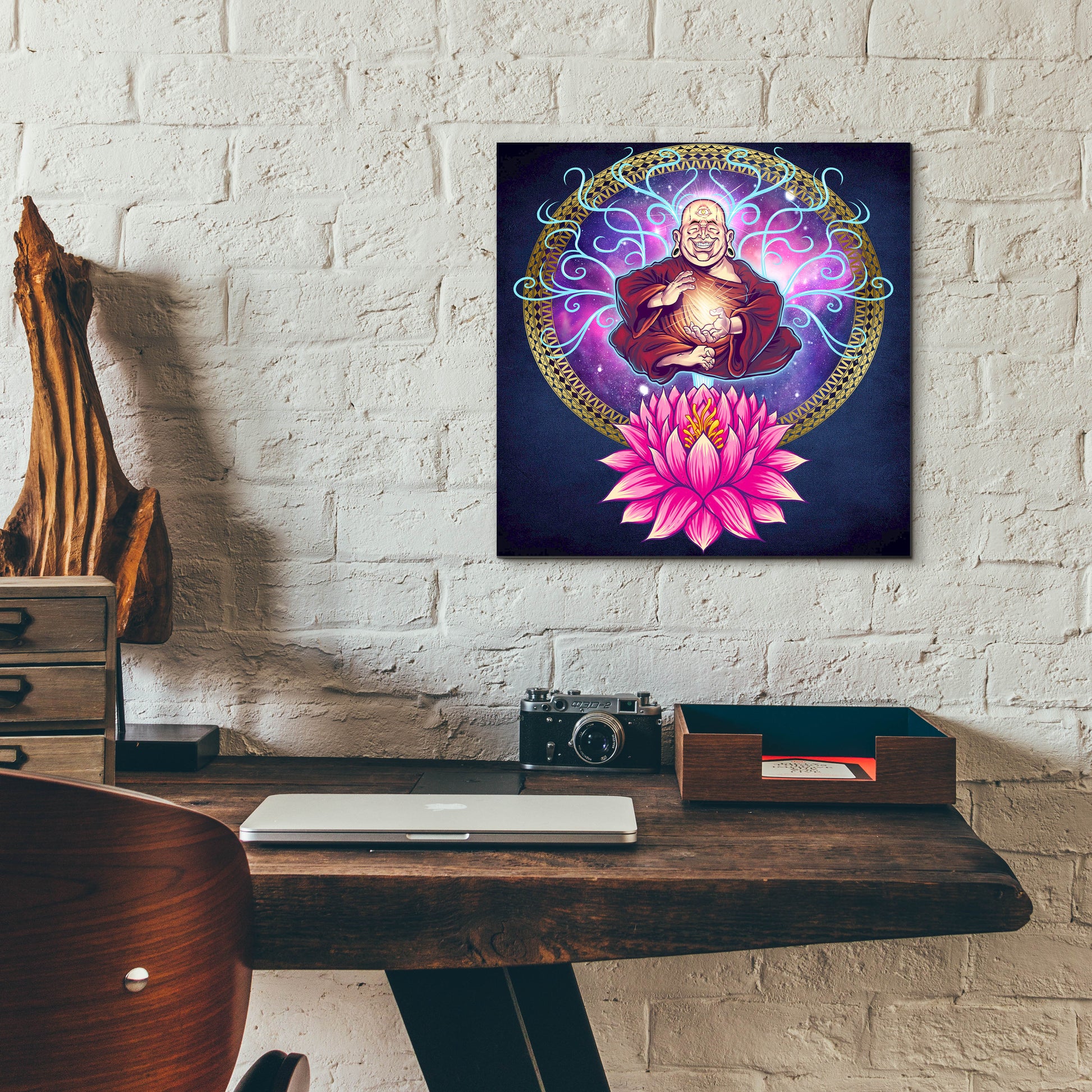 Epic Art 'Buddhist Monk Nirvana' by Flyland Designs, Acrylic Glass Wall Art,12x12