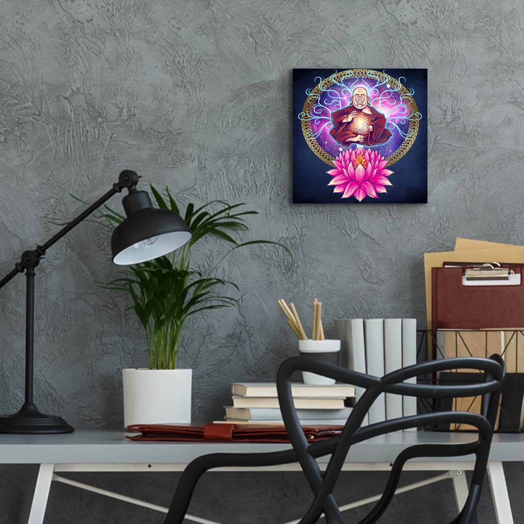 Epic Art 'Buddhist Monk Nirvana' by Flyland Designs, Acrylic Glass Wall Art,12x12