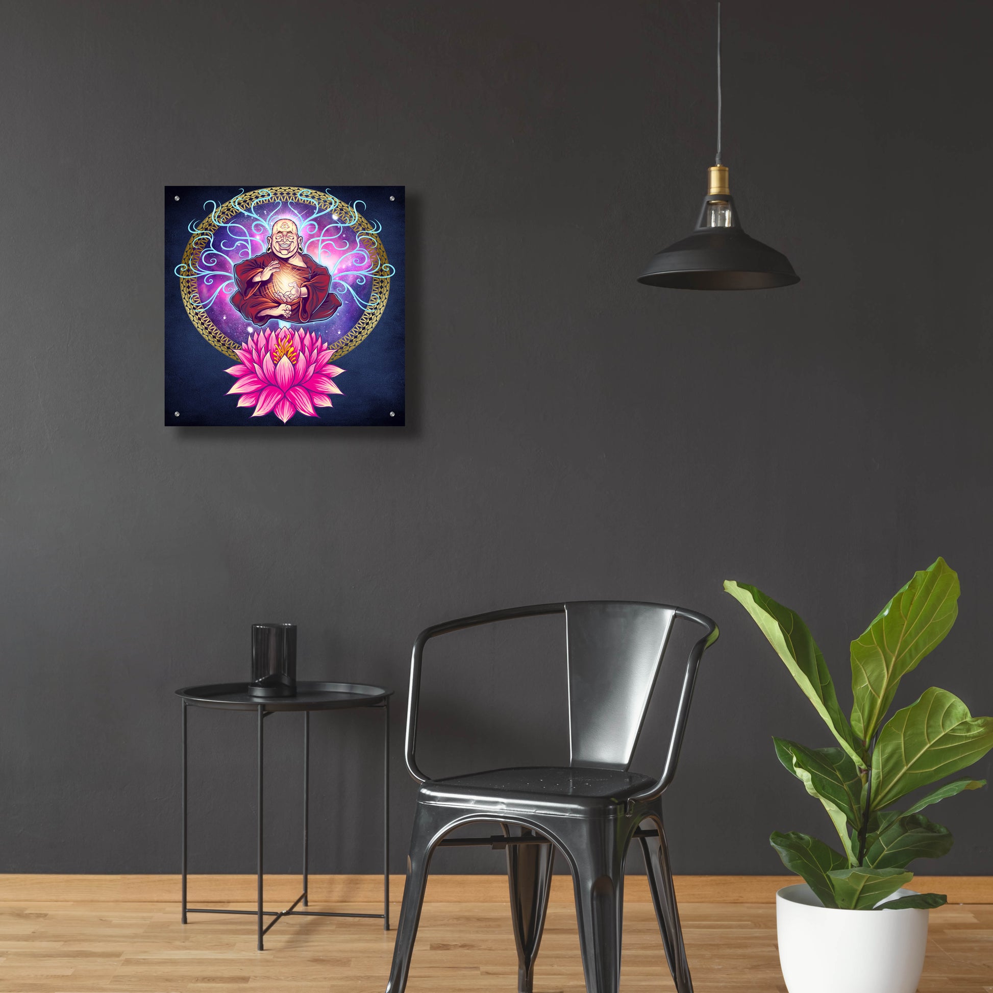 Epic Art 'Buddhist Monk Nirvana' by Flyland Designs, Acrylic Glass Wall Art,24x24