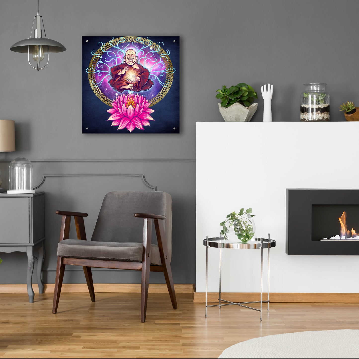 Epic Art 'Buddhist Monk Nirvana' by Flyland Designs, Acrylic Glass Wall Art,24x24